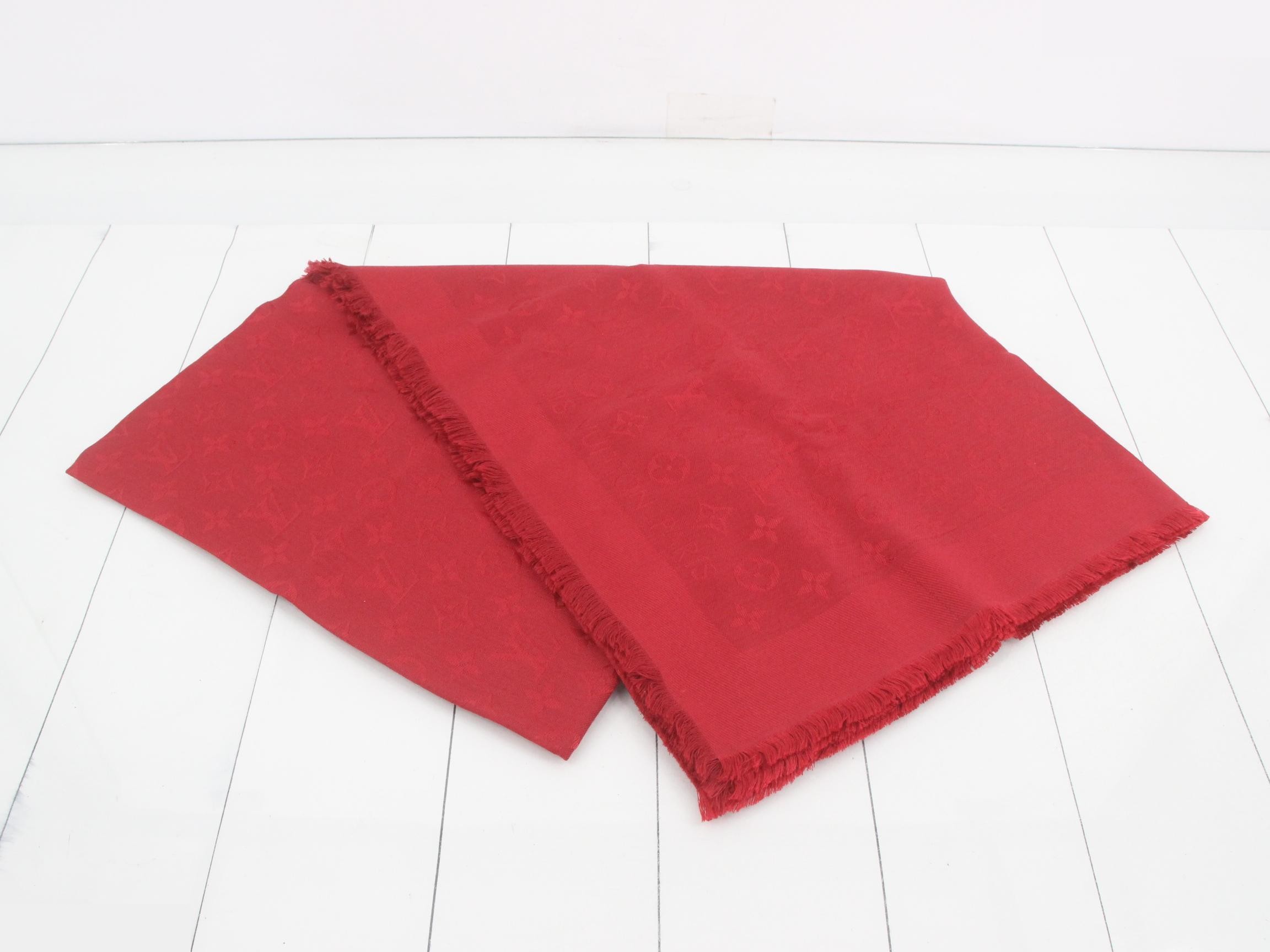 Monogram Stole - Red — view 2