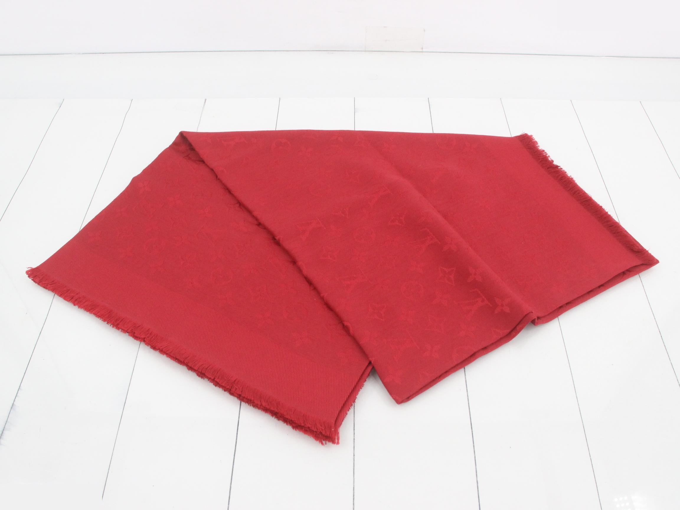 Monogram Stole - Red — view 3