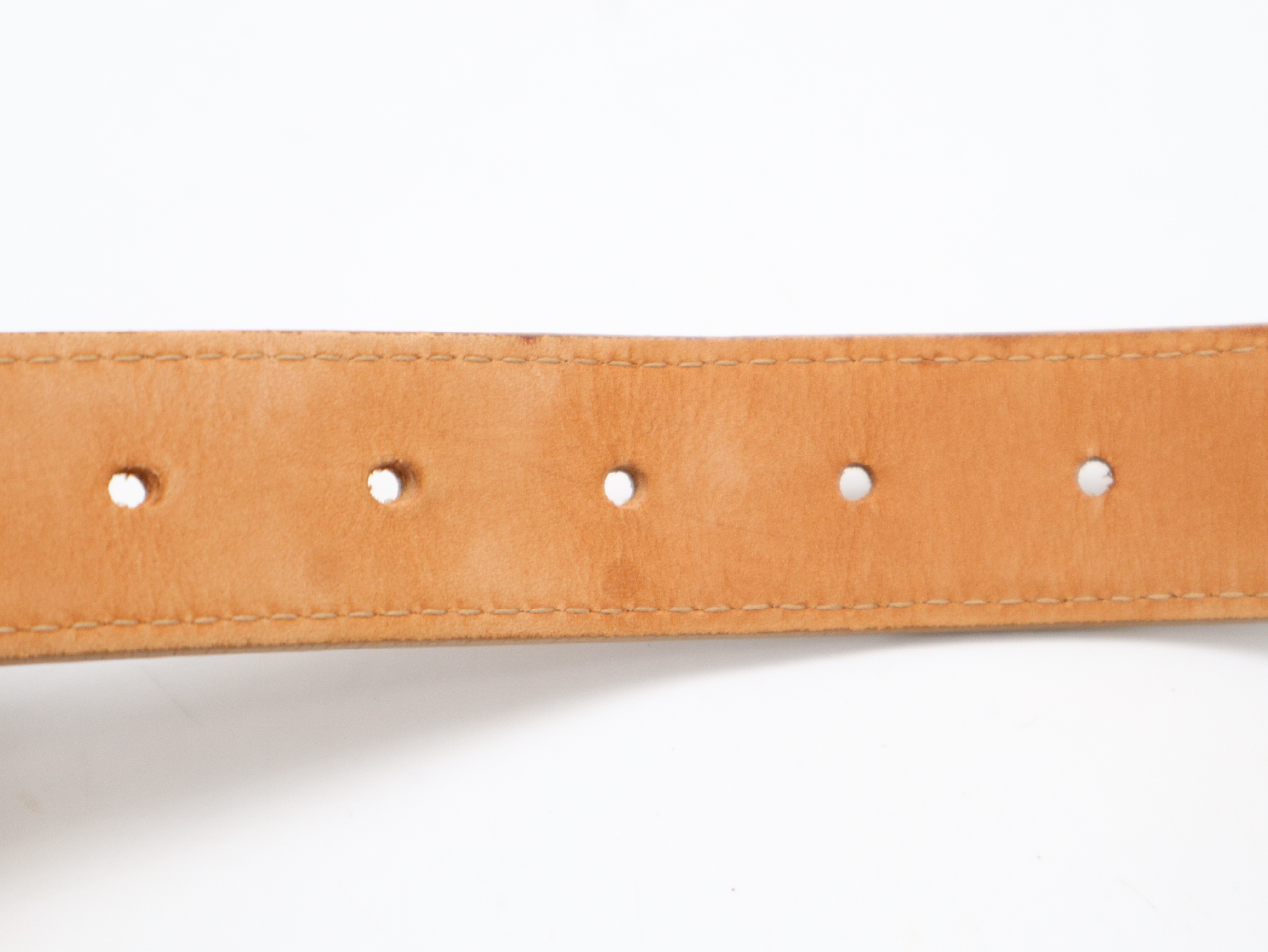 M6812 Leather Belt - Sand Beige, Size 95/38 — view 3