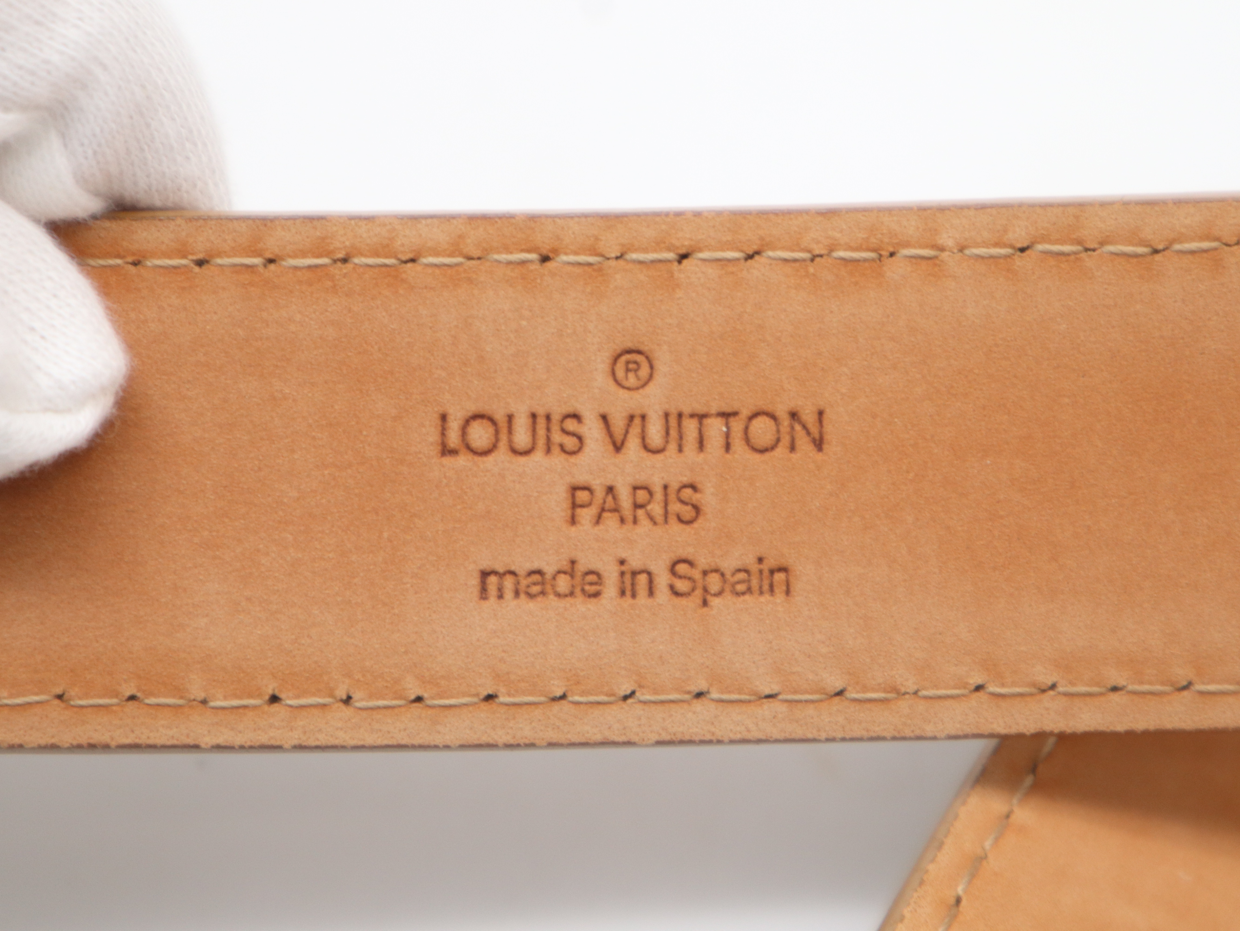 M6812 Leather Belt - Sand Beige, Size 95/38 — view 5