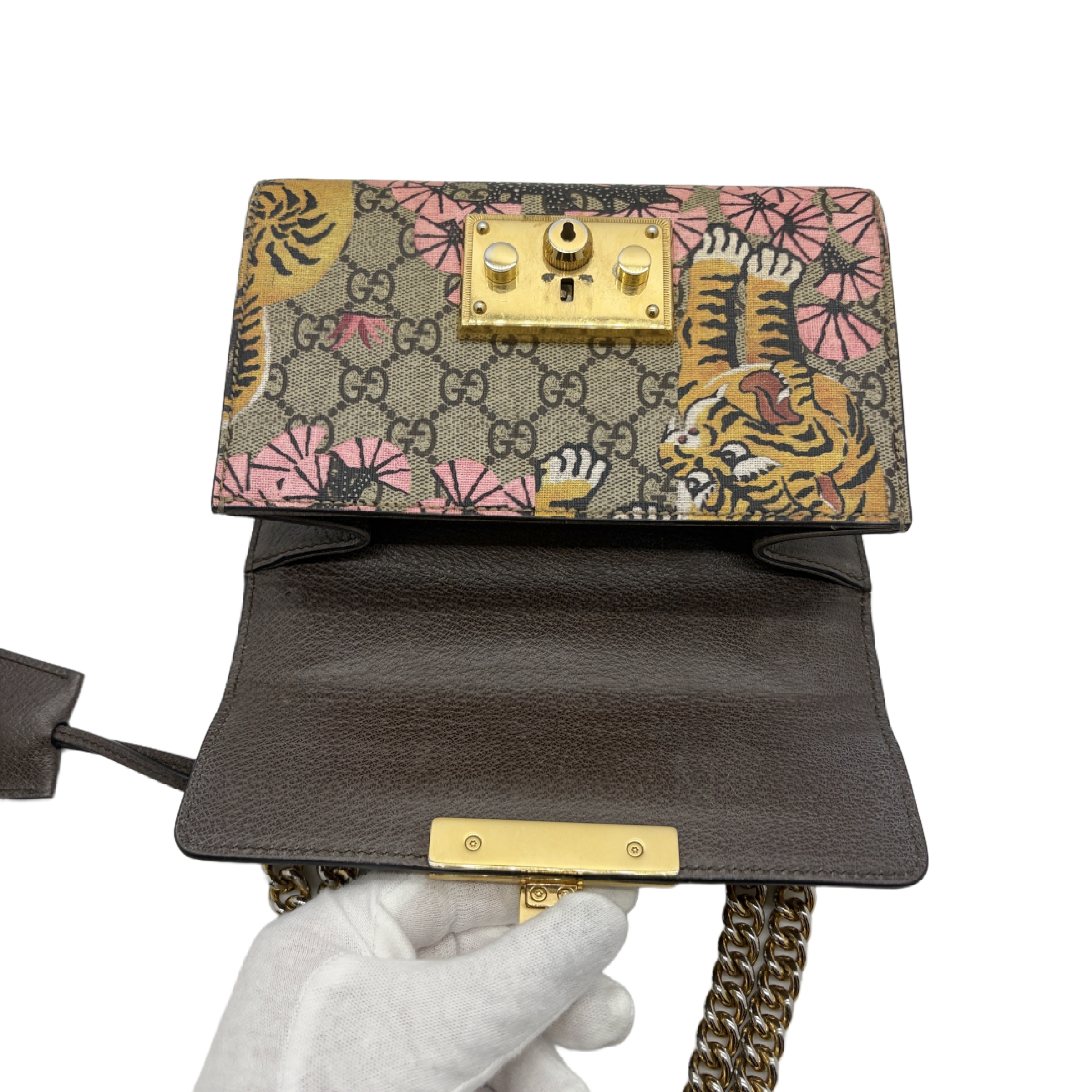 Padlock Bengal Print Small Shoulder Bag — view 6