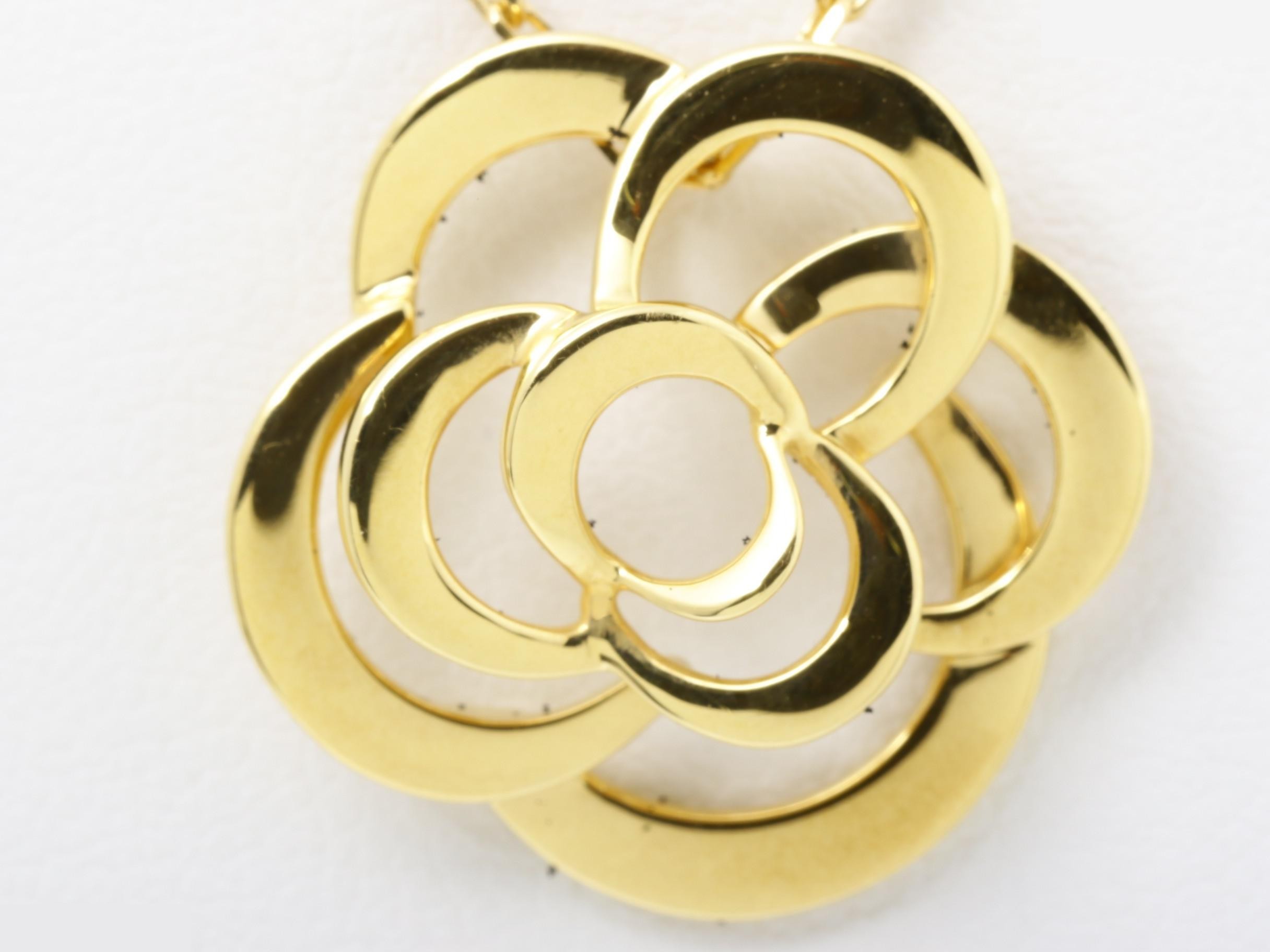 Camellia Collection Pendant, 750YG, 5.8g, 40cm — view 2