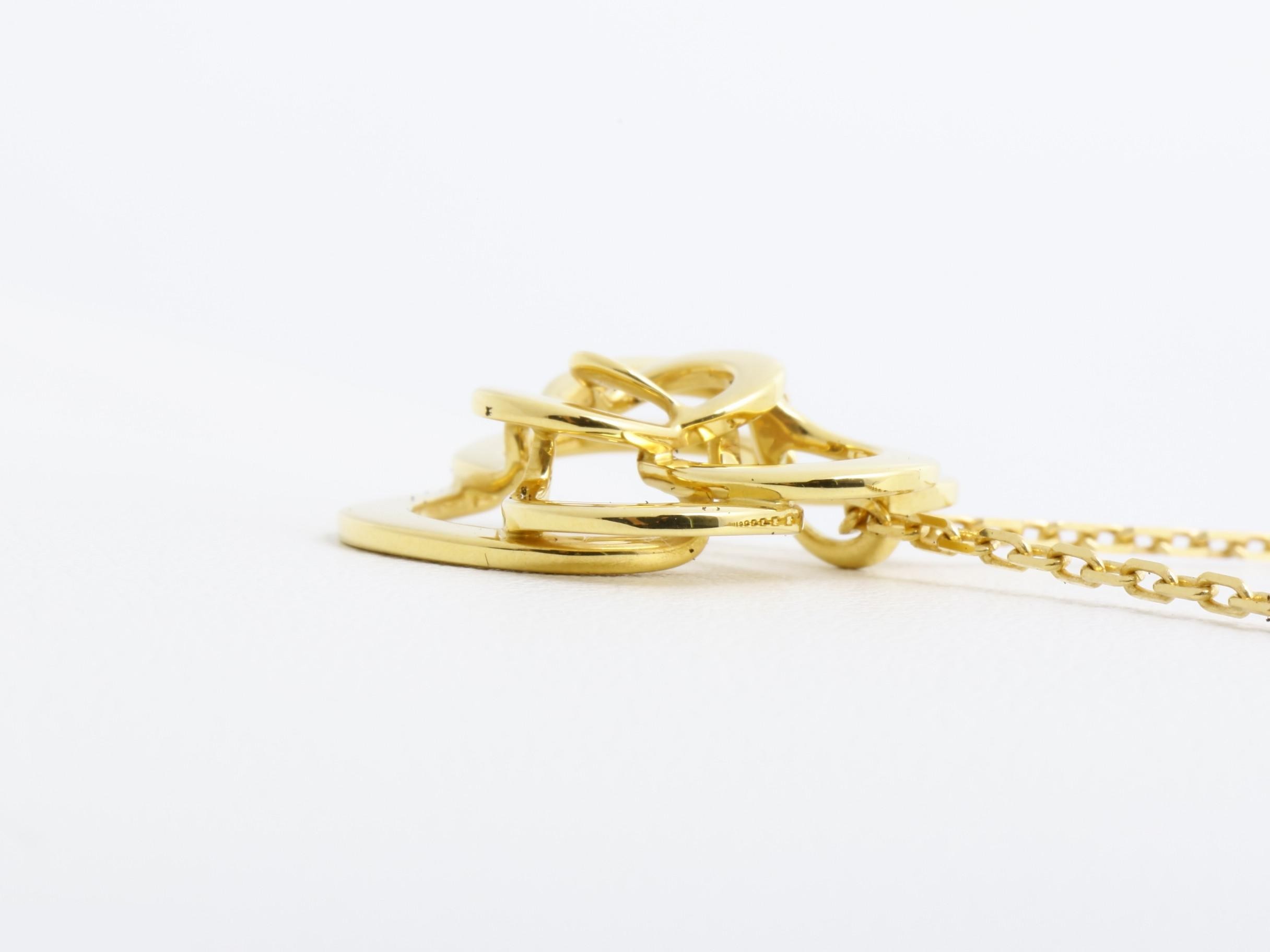 Camellia Collection Pendant, 750YG, 5.8g, 40cm — view 4