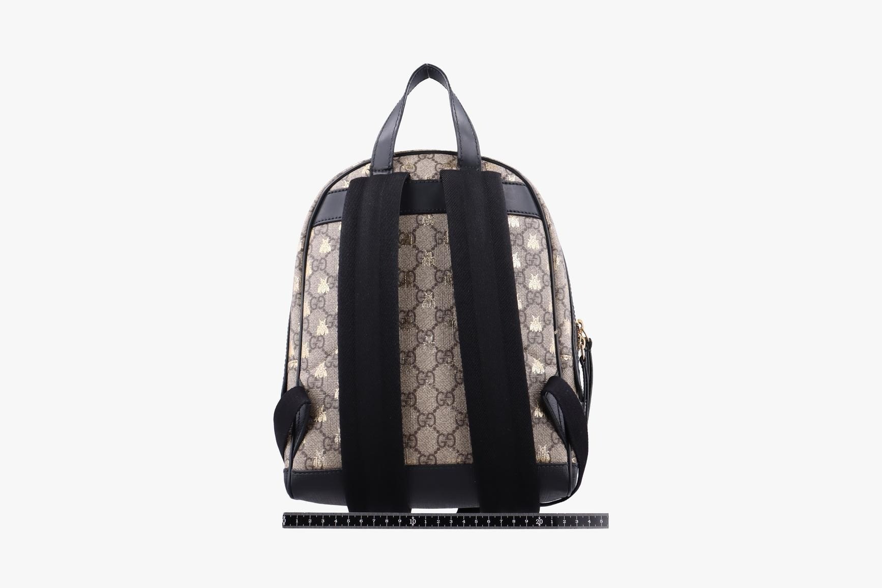 GG Supreme Bee PVC Coated Canvas x Leather Beige x Black — view 2