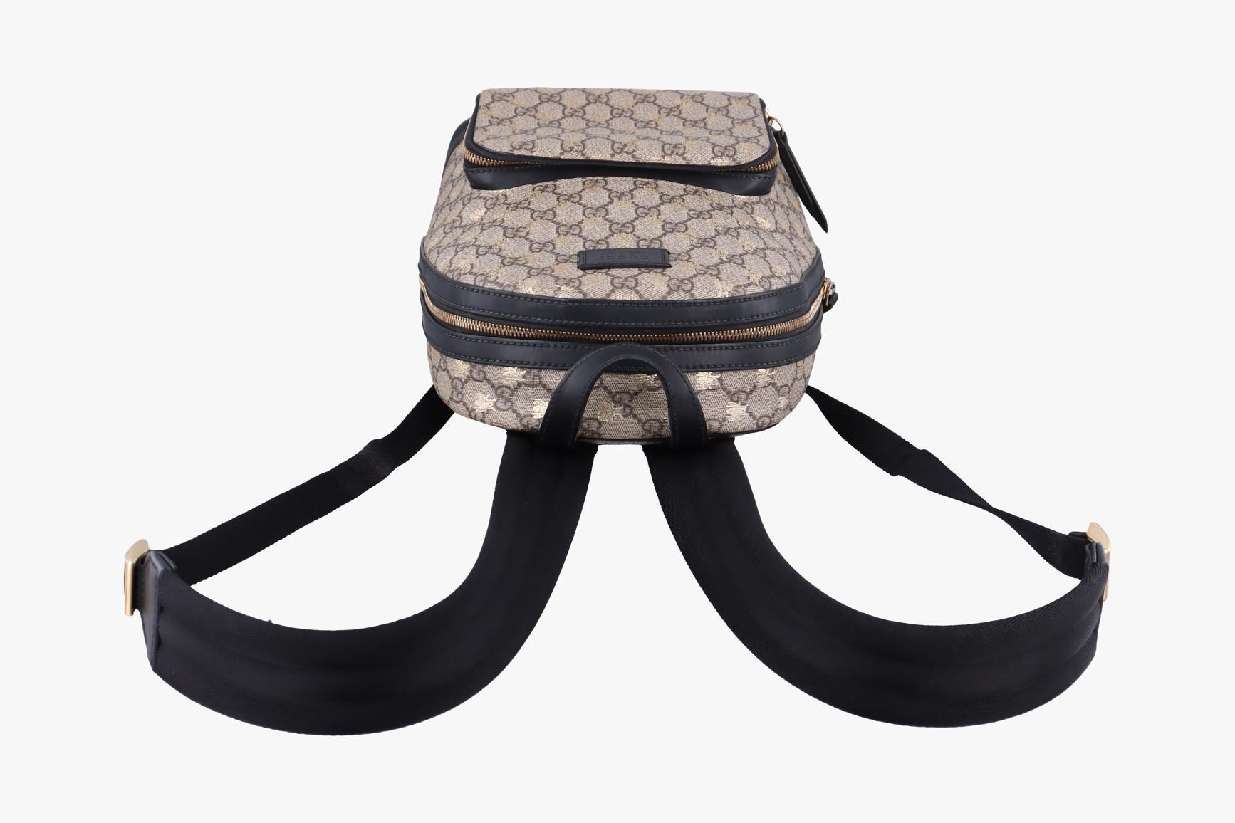 GG Supreme Bee PVC Coated Canvas x Leather Beige x Black — view 5