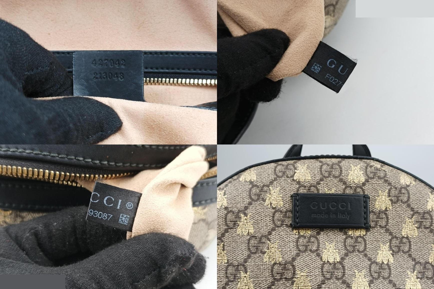 GG Supreme Bee PVC Coated Canvas x Leather Beige x Black — view 8