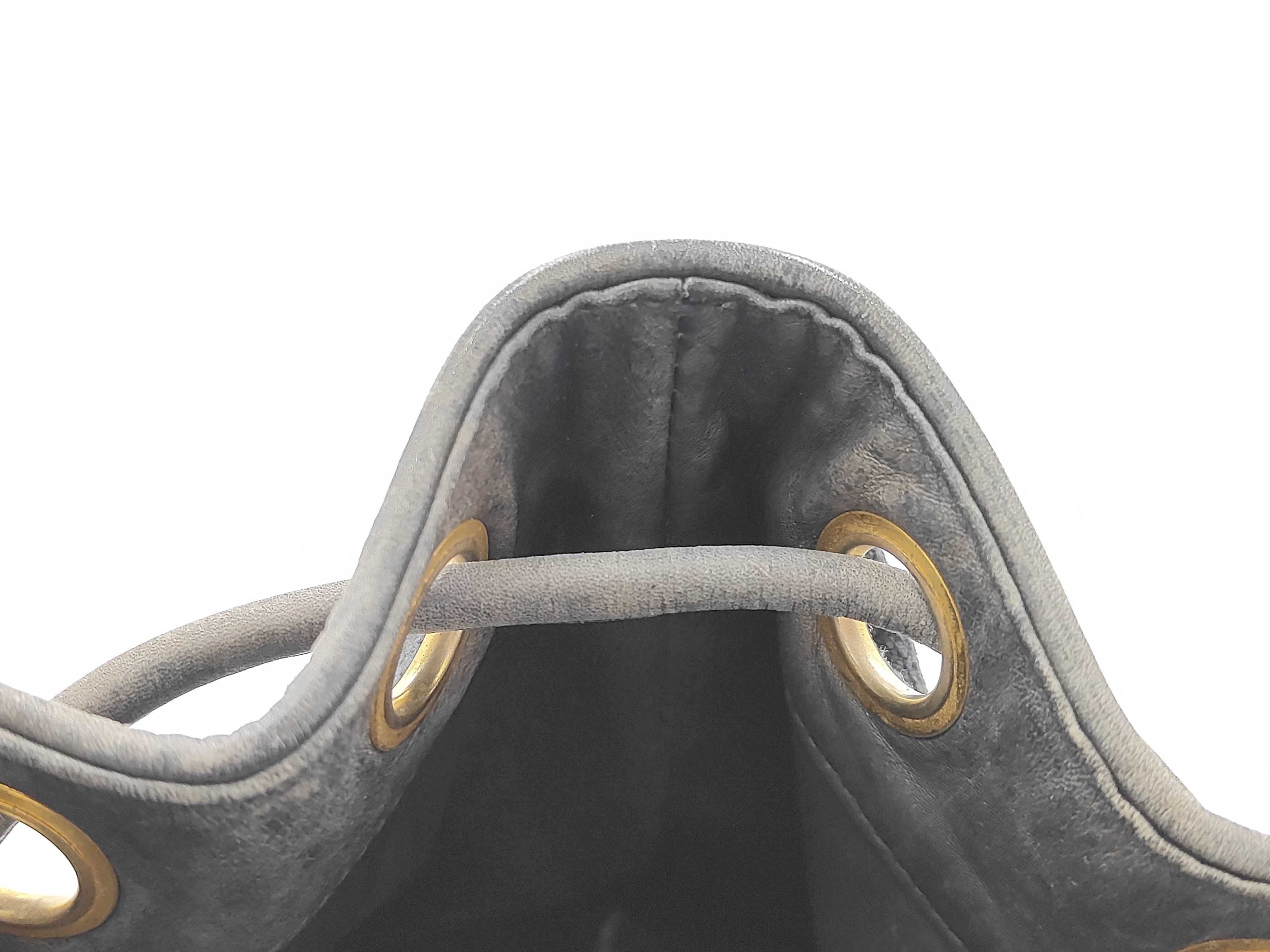 Denim Coco Mark Drawstring Chain Shoulder Bag — view 10