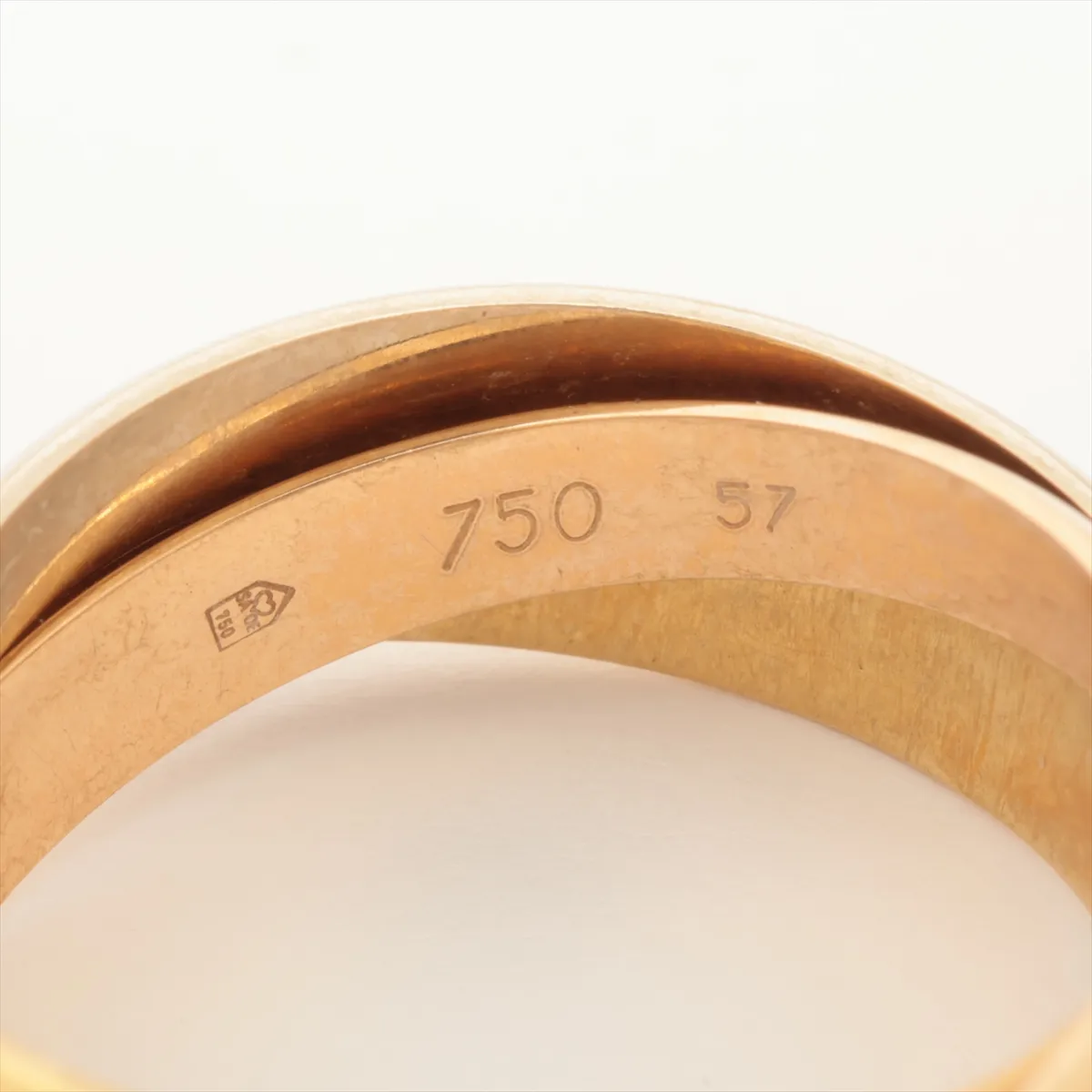 Trinity Ring 750 (Yellow Gold x Pink Gold x White Gold) 9.5g 57 Scratches — view 3