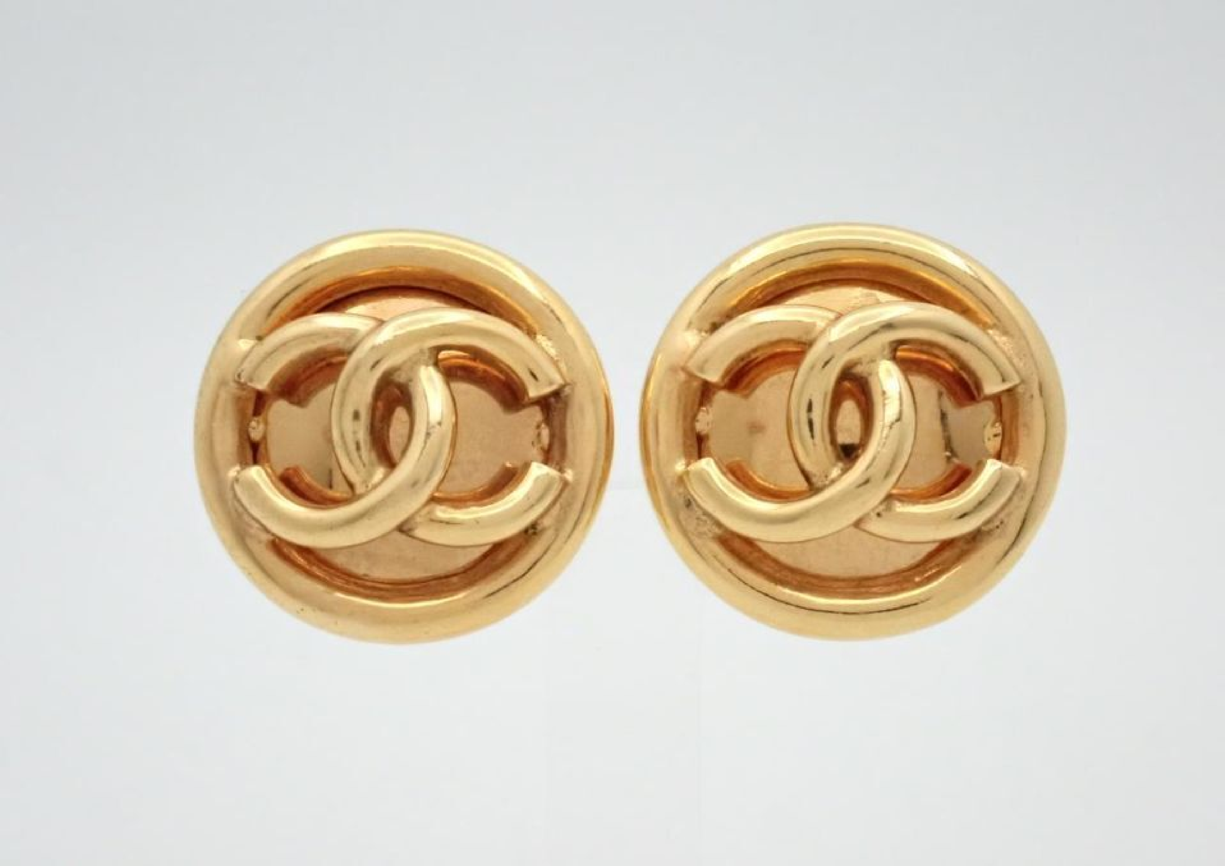 Coco Mark Earrings, Gold Color, with Mark