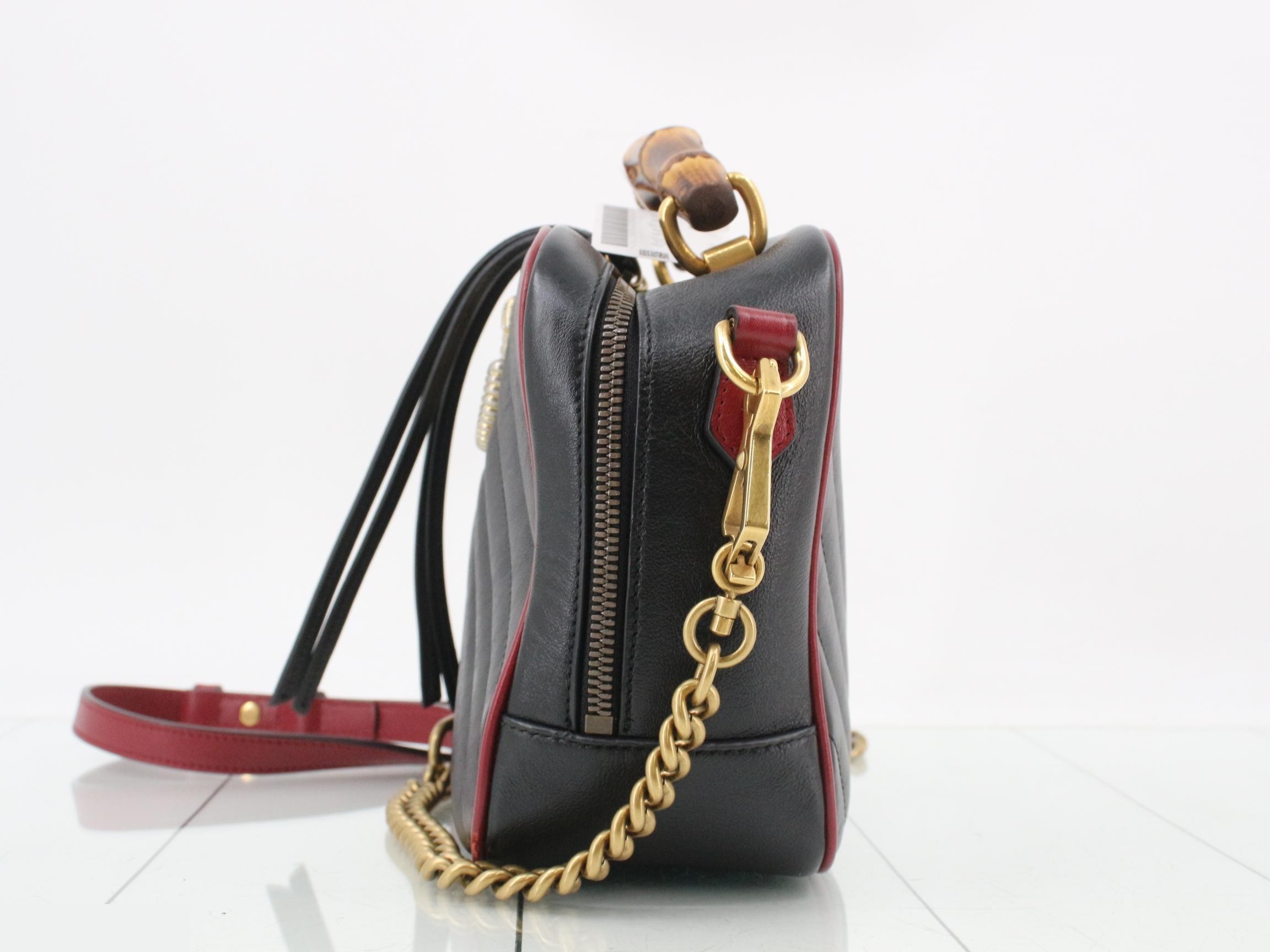 Bamboo GG Marmont Shoulder Bag — view 3