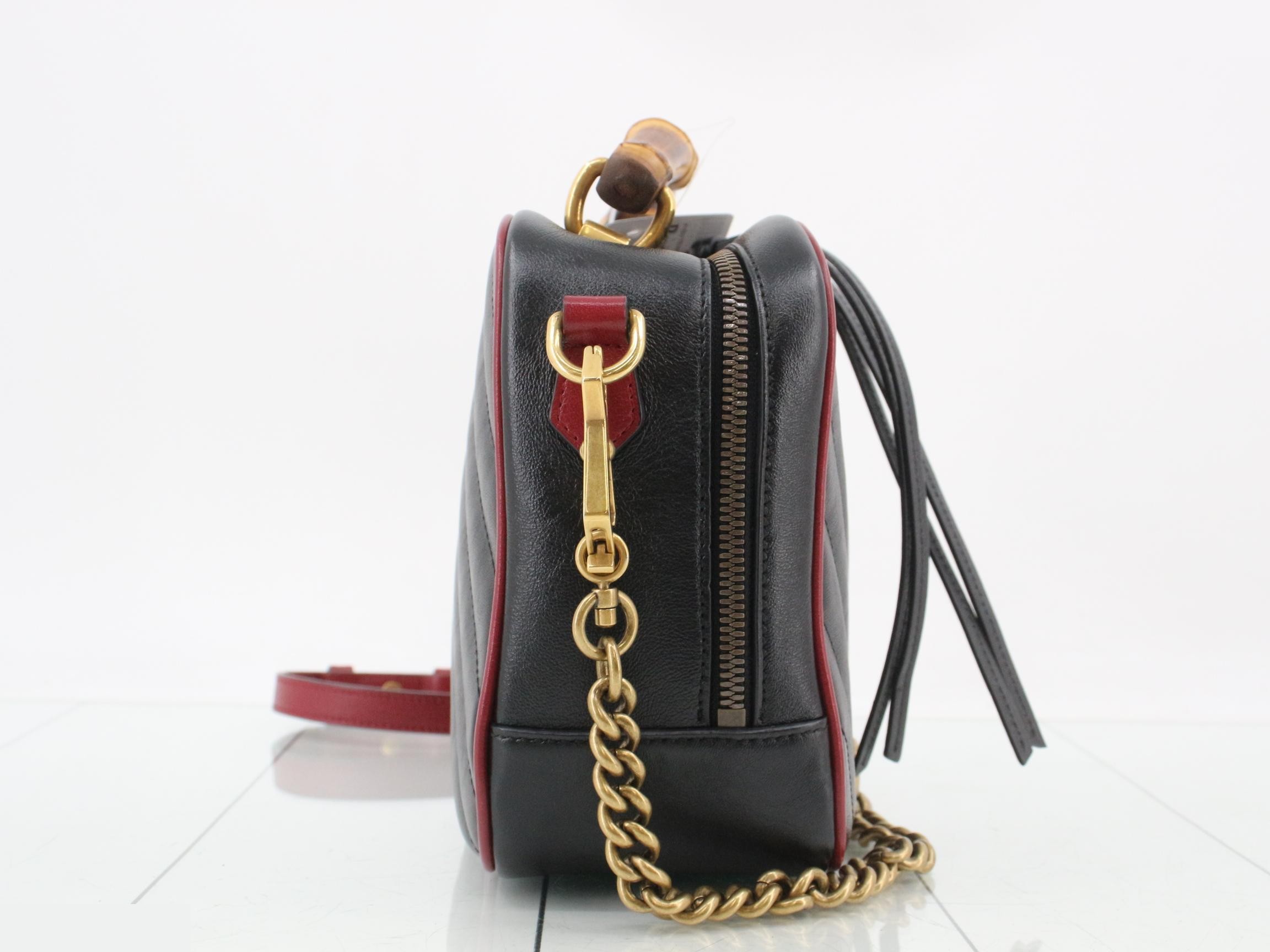 Bamboo GG Marmont Shoulder Bag — view 4