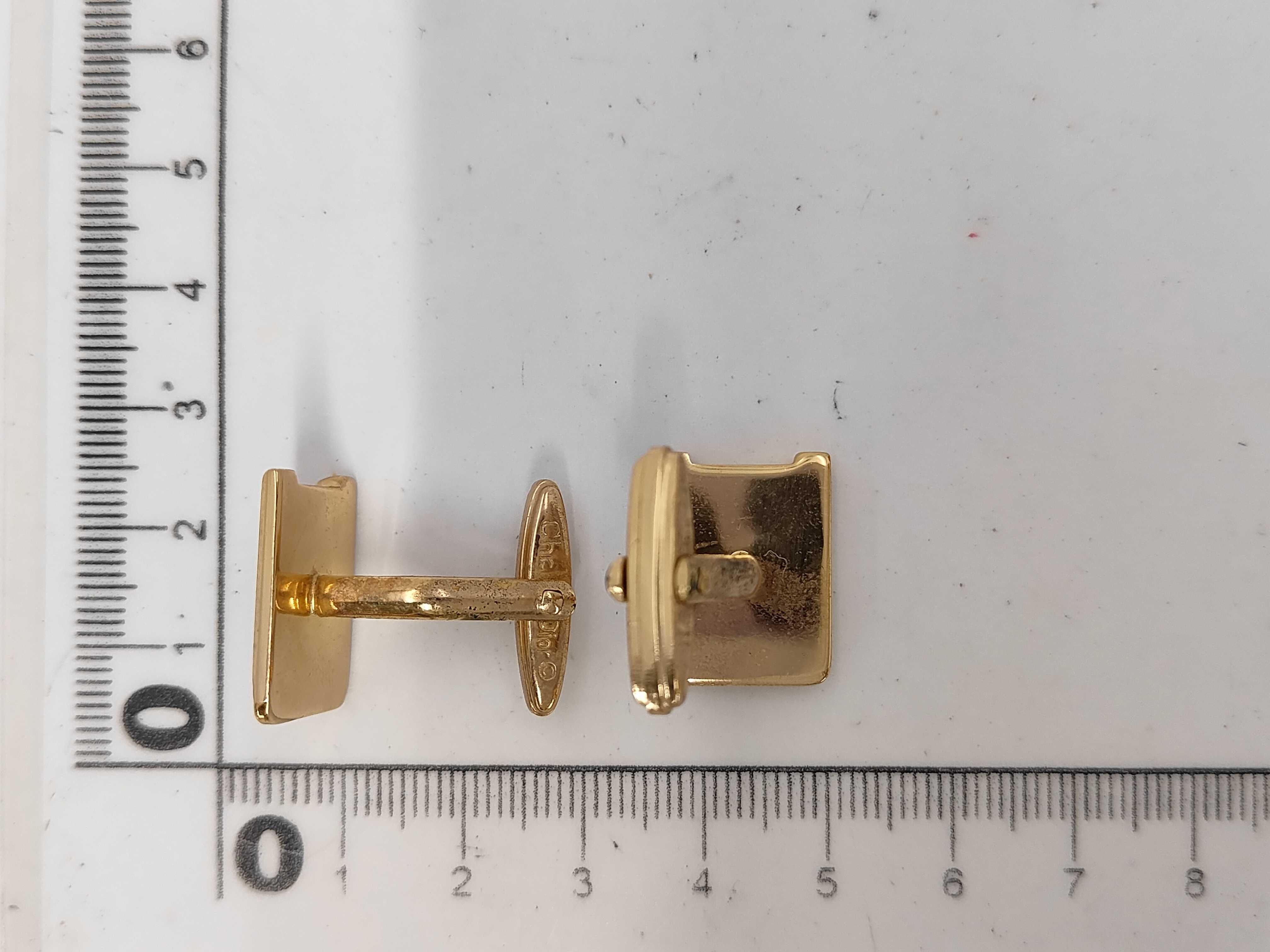 Logo Gold x White Cufflinks Tie Clip & Cufflinks — view 5