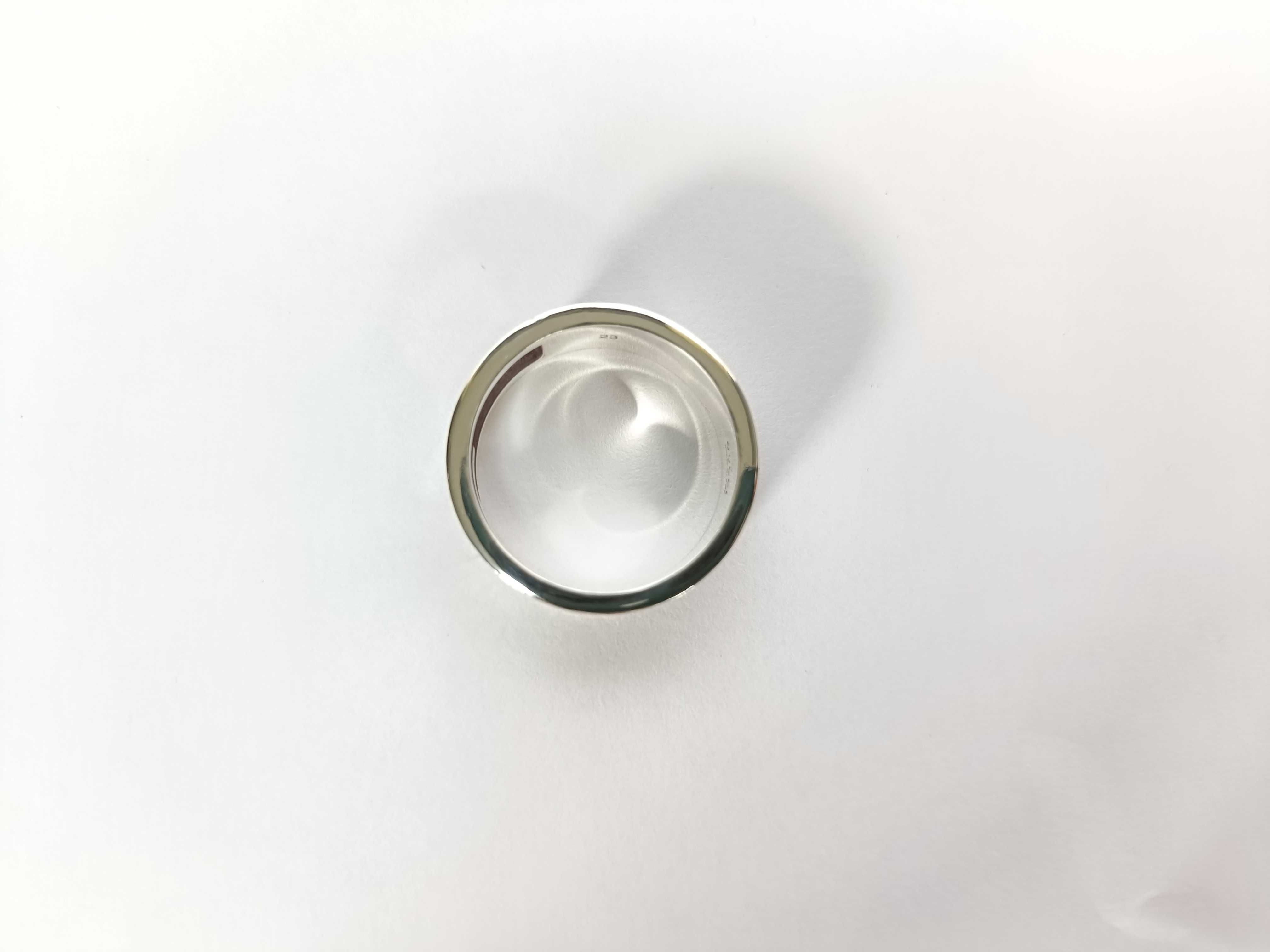 ring, branded G cutout G, 925 sterling silver, size 21, 8.7g, with box. — view 3