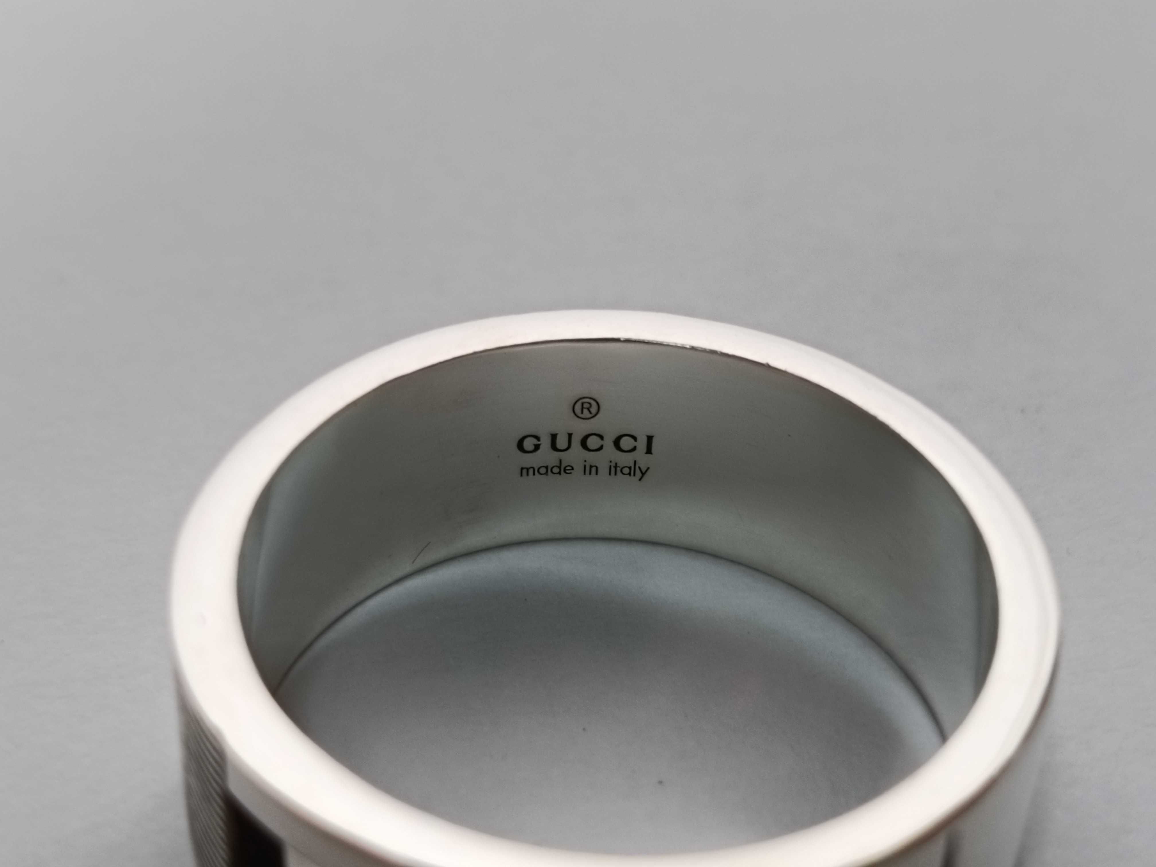 ring, branded G cutout G, 925 sterling silver, size 21, 8.7g, with box. — view 4