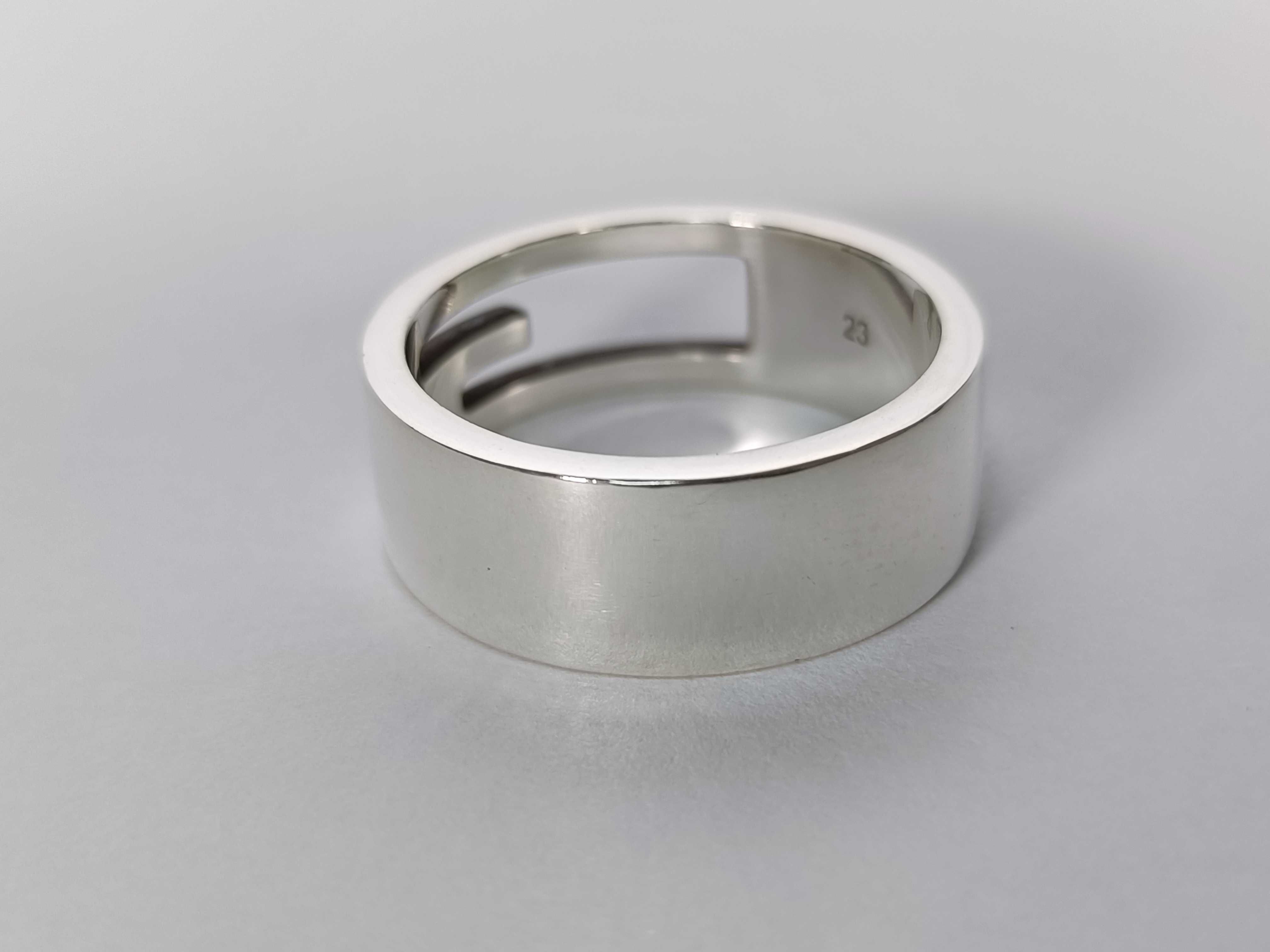 ring, branded G cutout G, 925 sterling silver, size 21, 8.7g, with box. — view 5