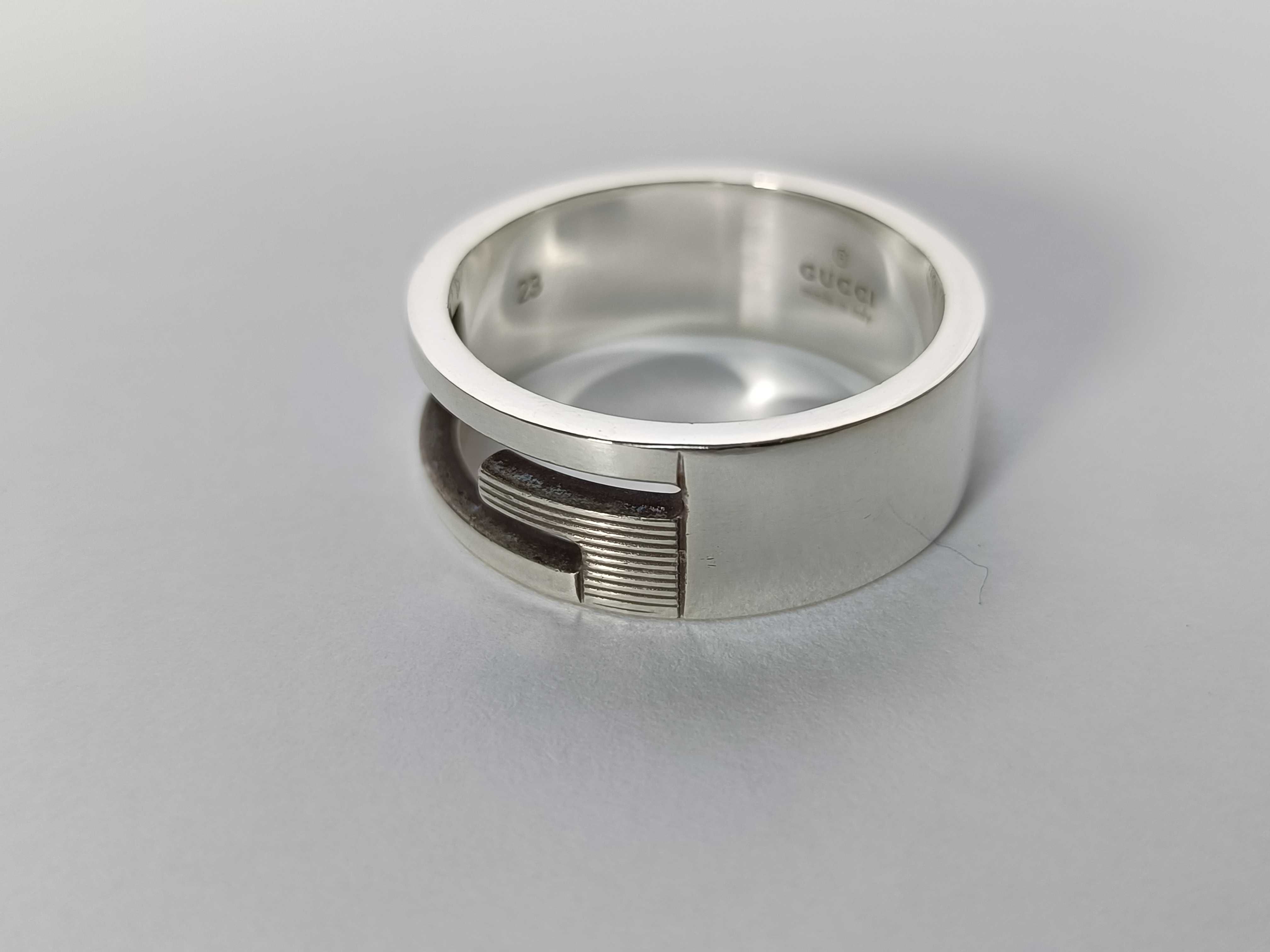 ring, branded G cutout G, 925 sterling silver, size 21, 8.7g, with box. — view 6