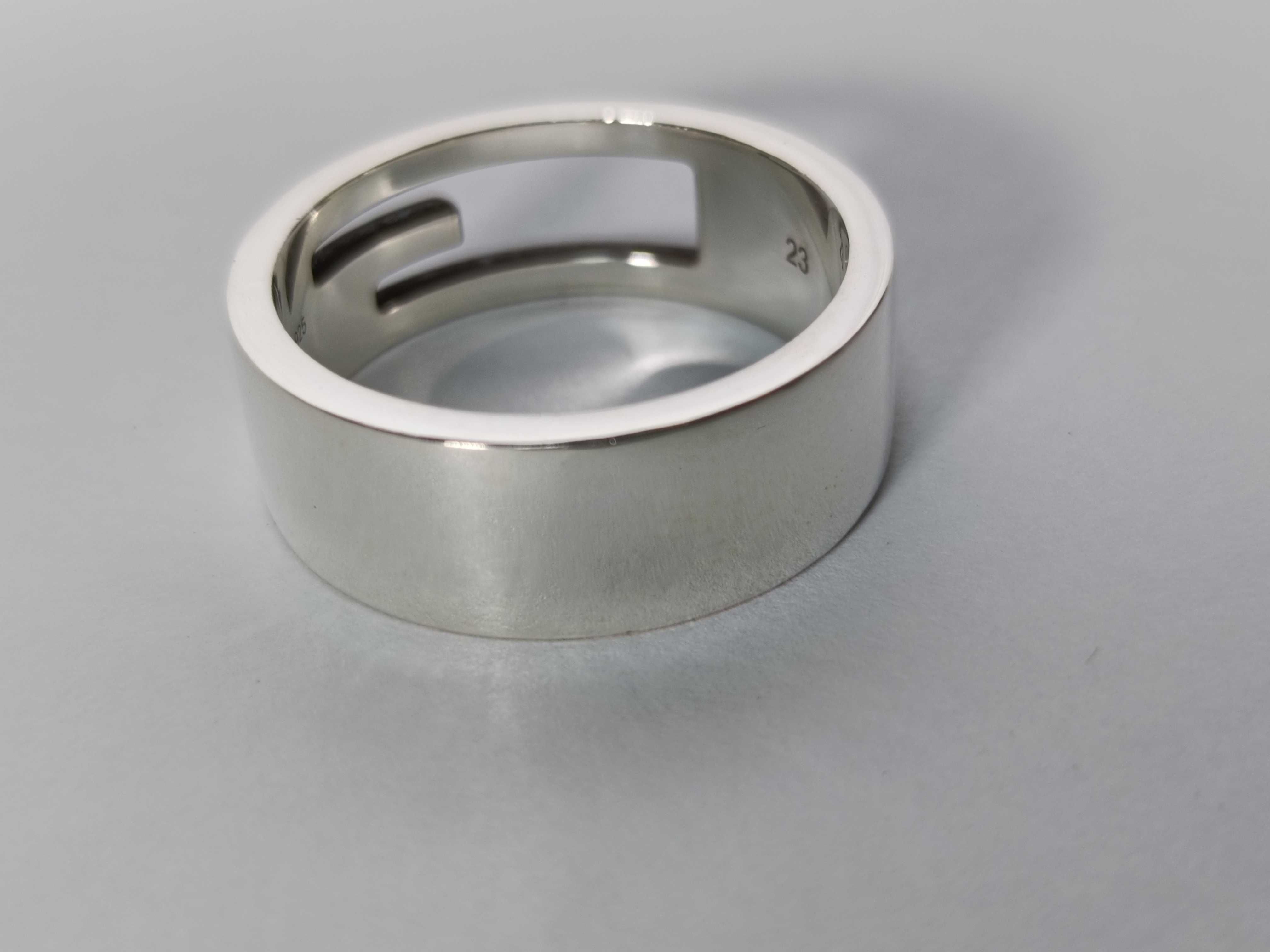 ring, branded G cutout G, 925 sterling silver, size 21, 8.7g, with box. — view 7