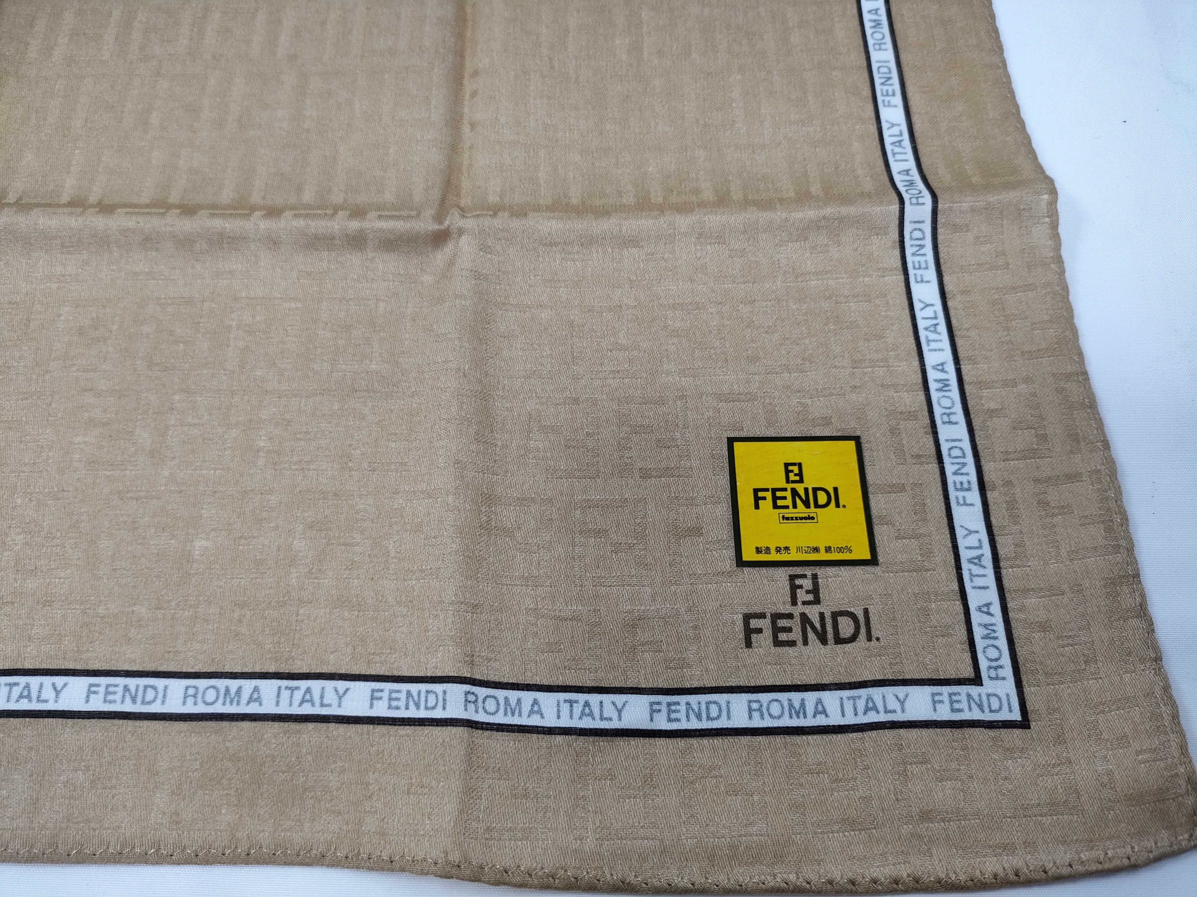handkerchief scarf with sticker, Zucca design, FF pattern, and other accessories. — view 6