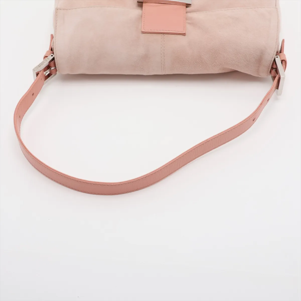 Mamma Bucket Suede x Leather Shoulder Bag Pink — view 5