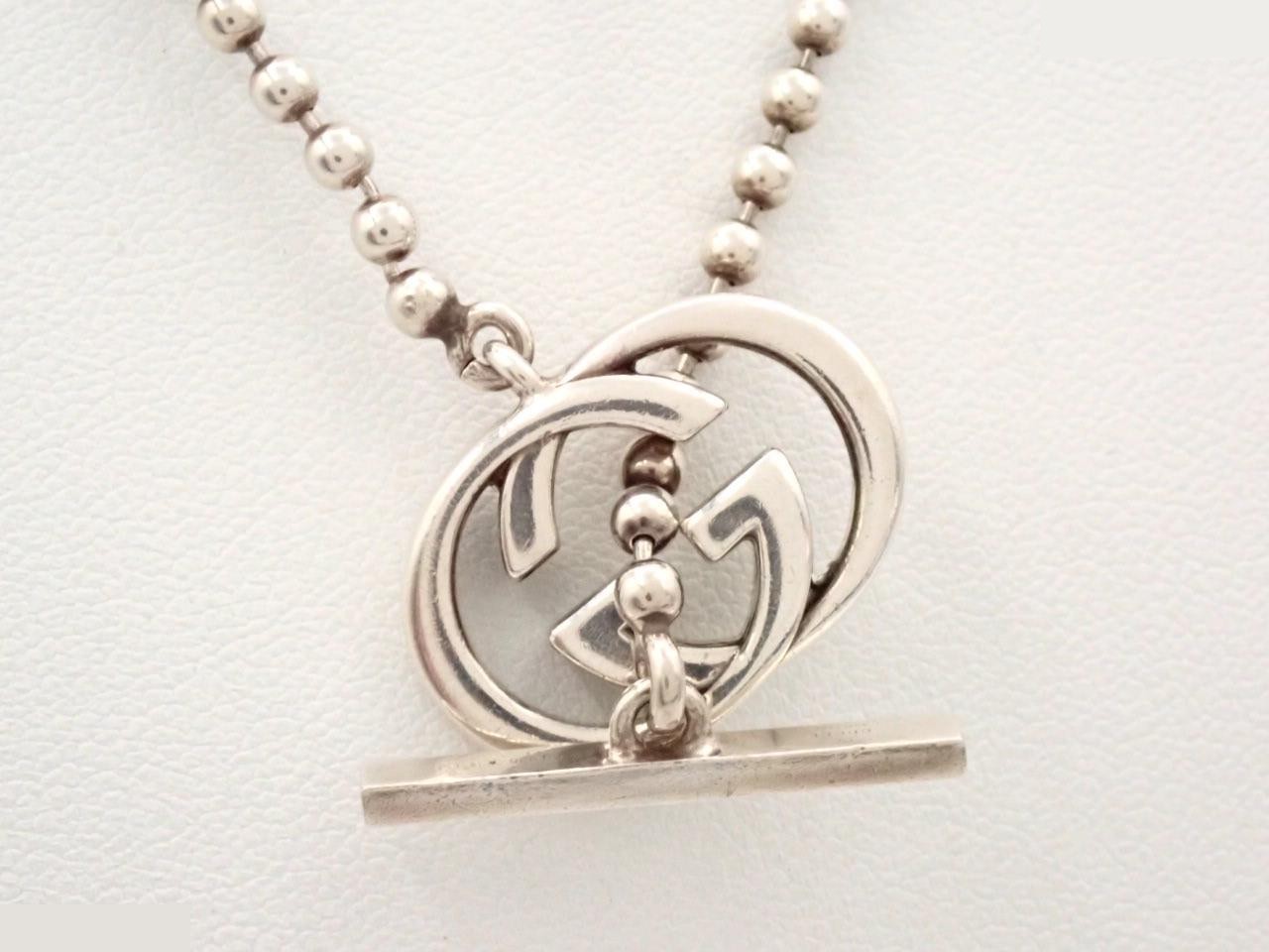Interlocking Necklace, 925 sterling silver, 21.0g, chain approximately 40cm. — view 2