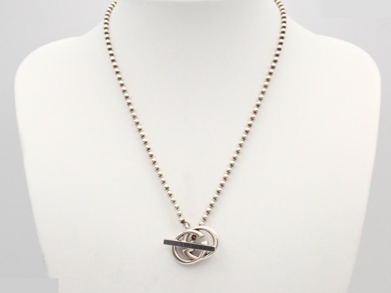 Interlocking Necklace, 925 sterling silver, 21.0g, chain approximately 40cm. — view 3