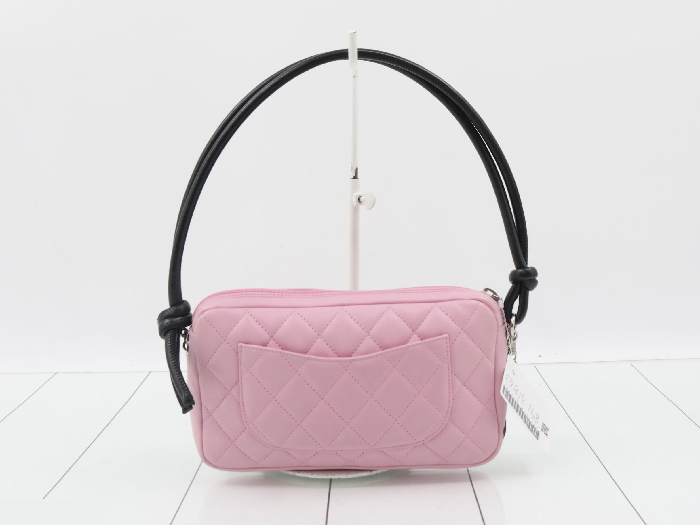 Cambon Line Mini Shoulder Bag, Black x Pink, with sticker, item number 8 — view 2