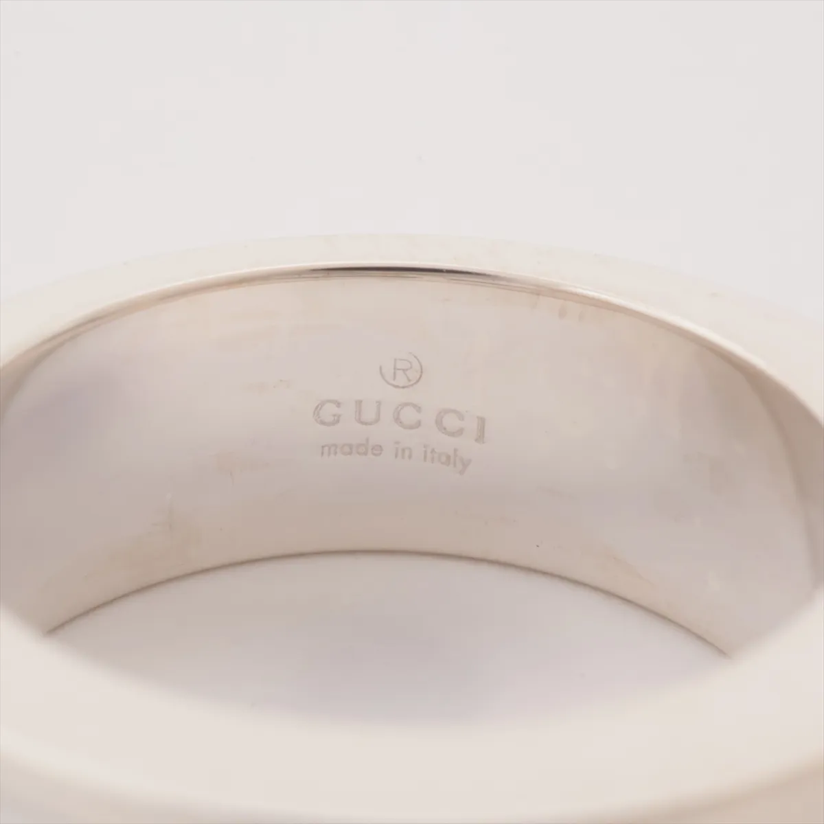 G-logo ring, size 9, 925 silver, 8.3g. Shows wear, tarnish, — view 4