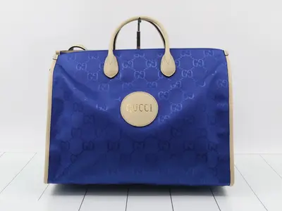 Off the Grid tote bag, nylon/leather, blue