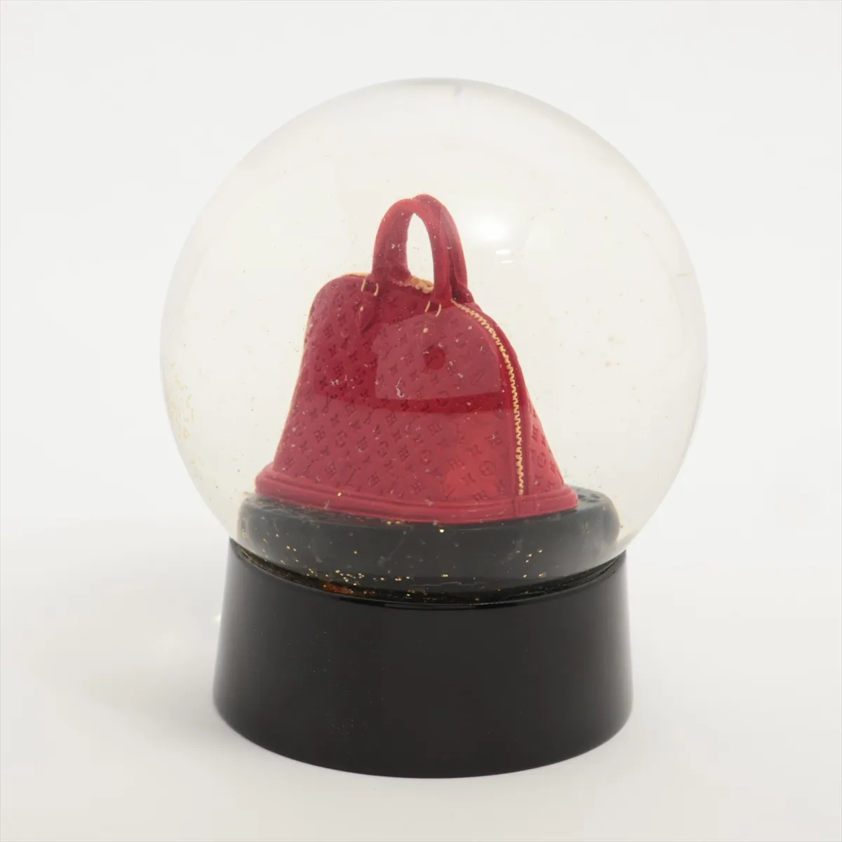 Snow Globe Alma Figurine Glass Black x Red — view 2