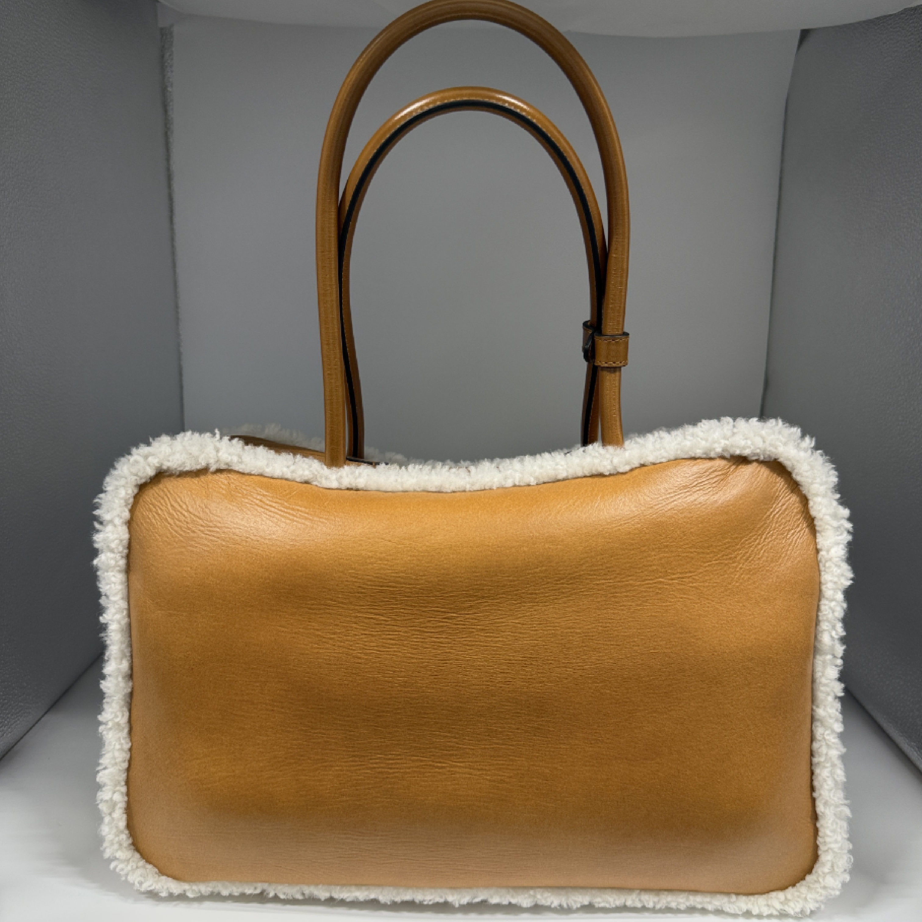 Shearling Top Handle Bow Bag Handbag — view 4