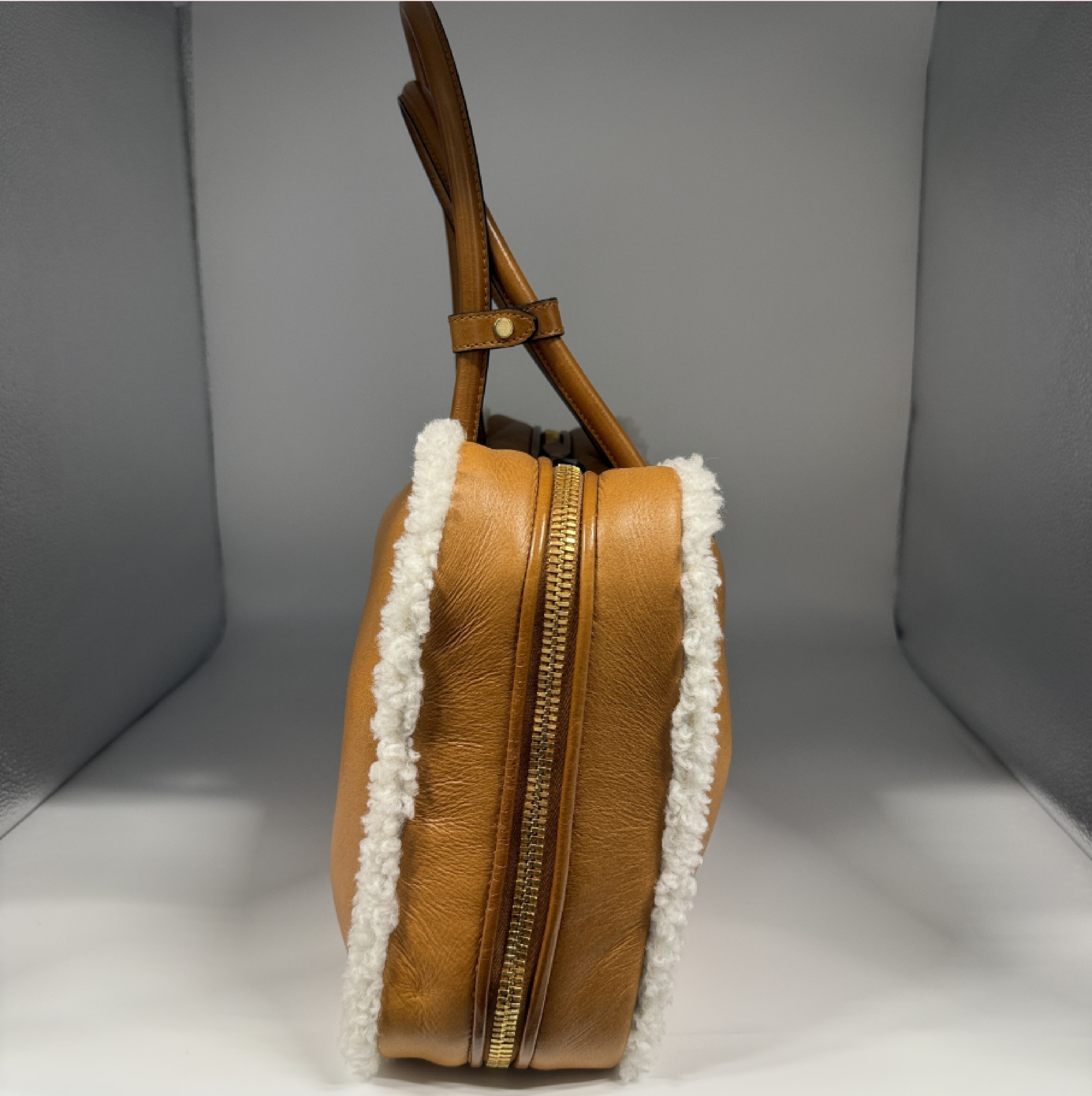 Shearling Top Handle Bow Bag Handbag — view 5