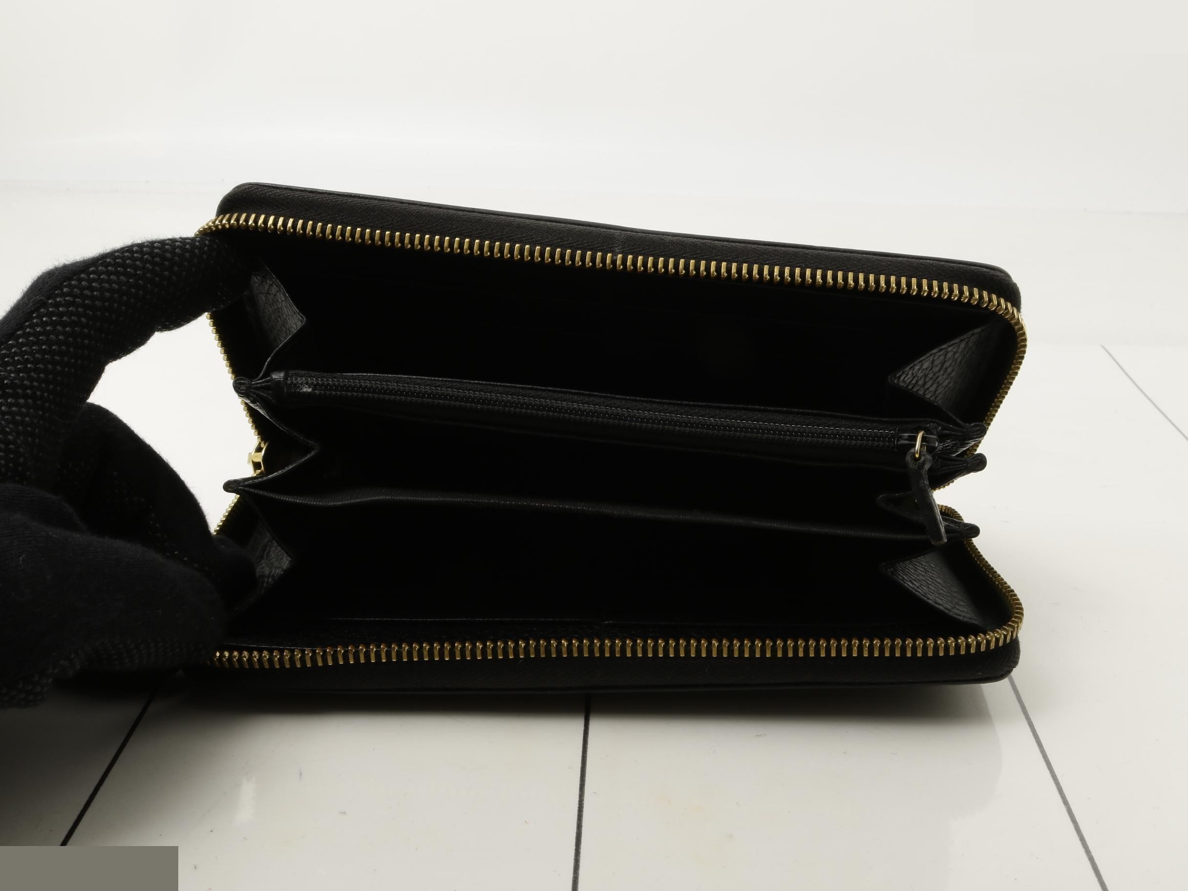 456117 GG Marmont Leather Lined Zipper Long Wallet — view 4