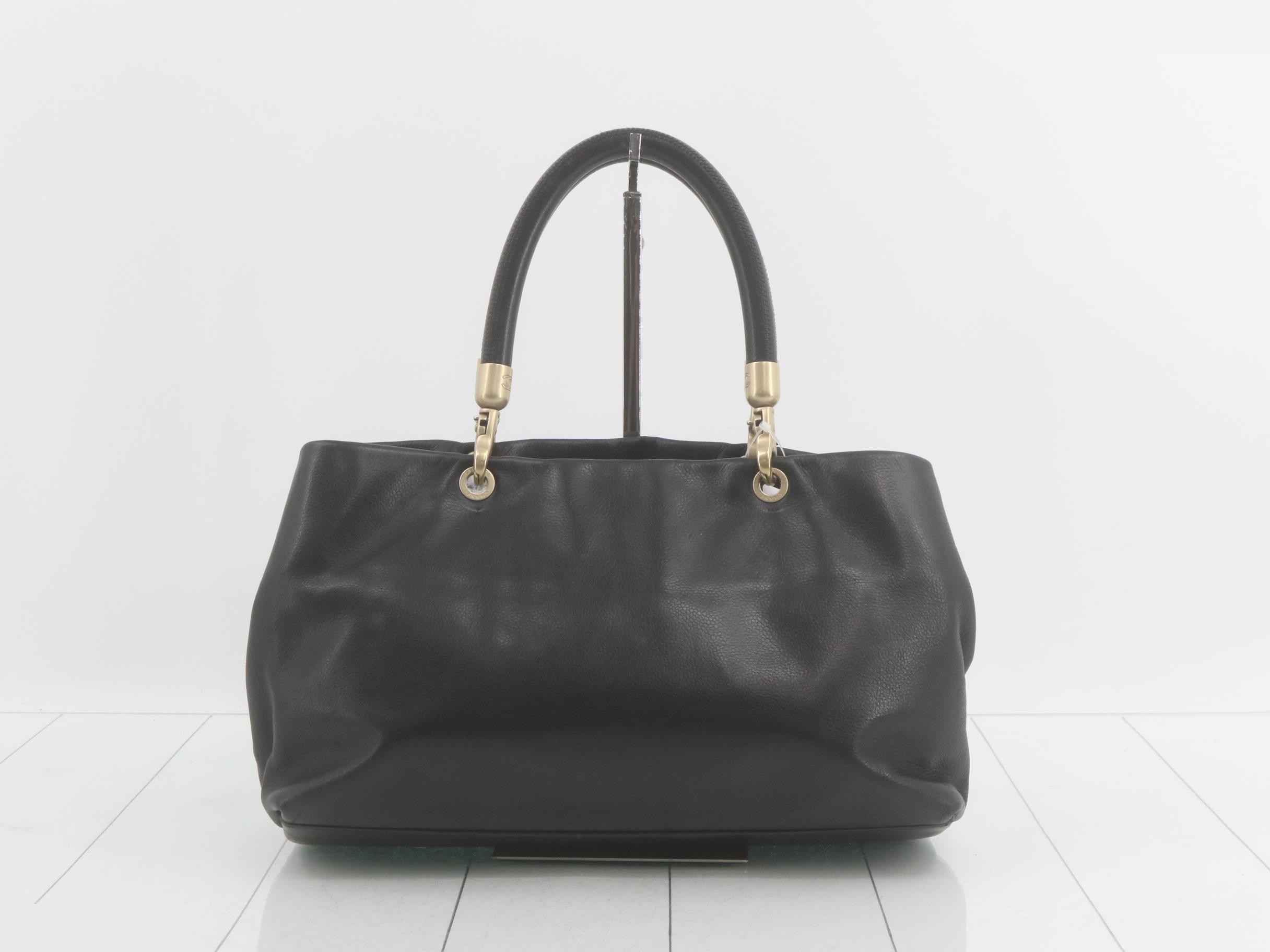 Coco Mark Caviar Skin Handbag with Sticker — view 2