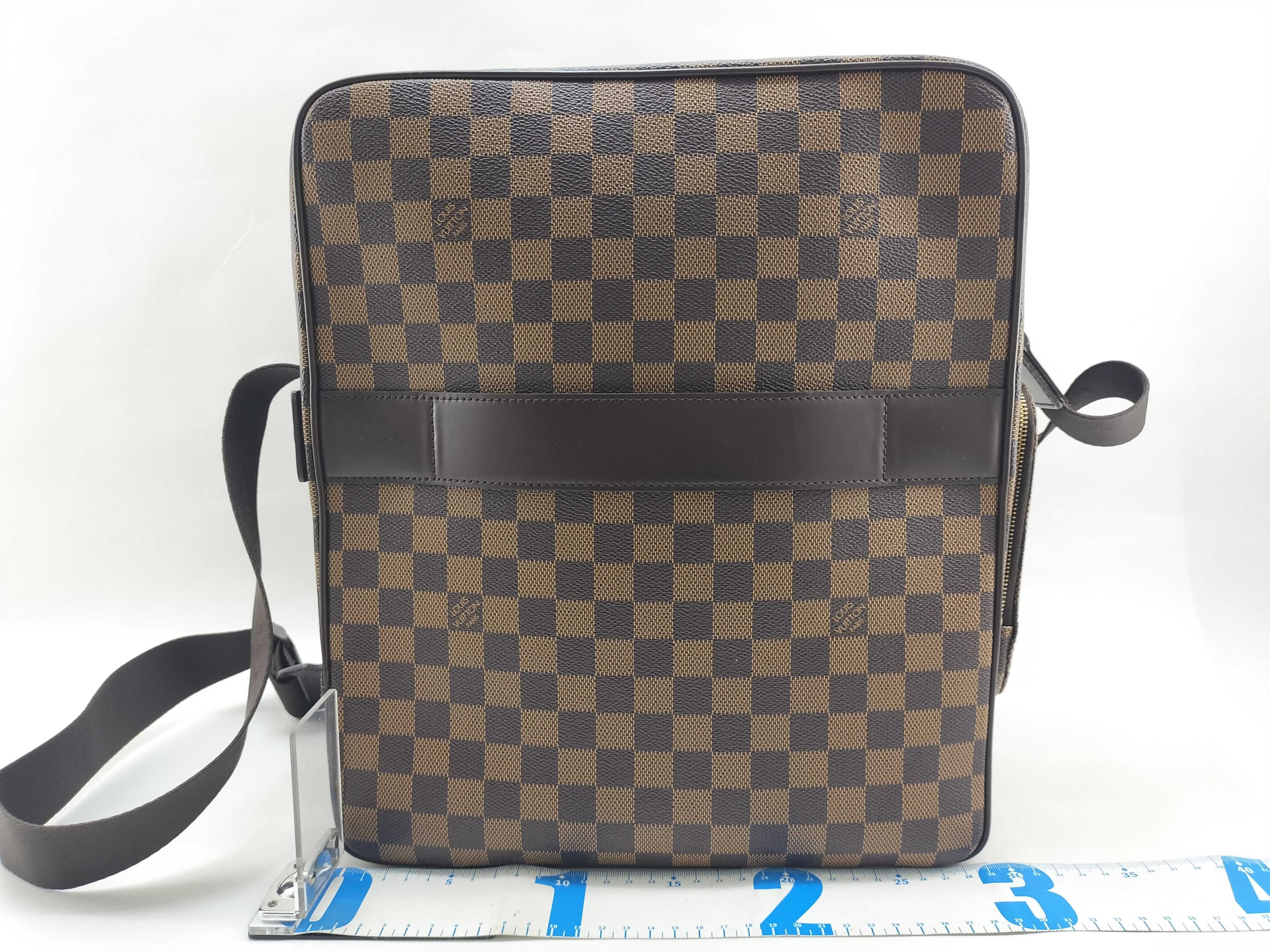 Damier PH- Damier Olaf GM N41440 Brown Messenger Bag Canvas Shoulder Bag — view 2