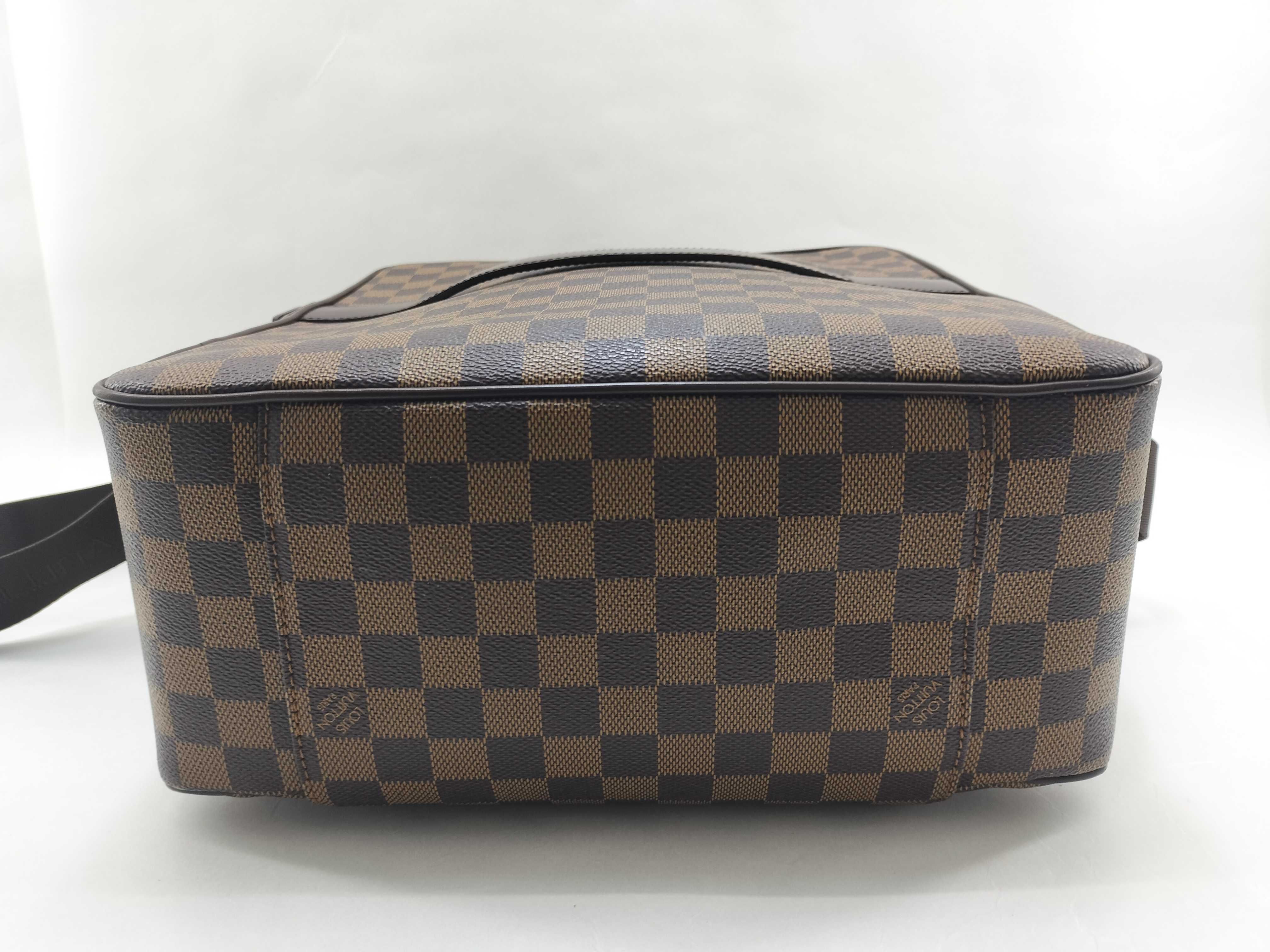 Damier PH- Damier Olaf GM N41440 Brown Messenger Bag Canvas Shoulder Bag — view 4