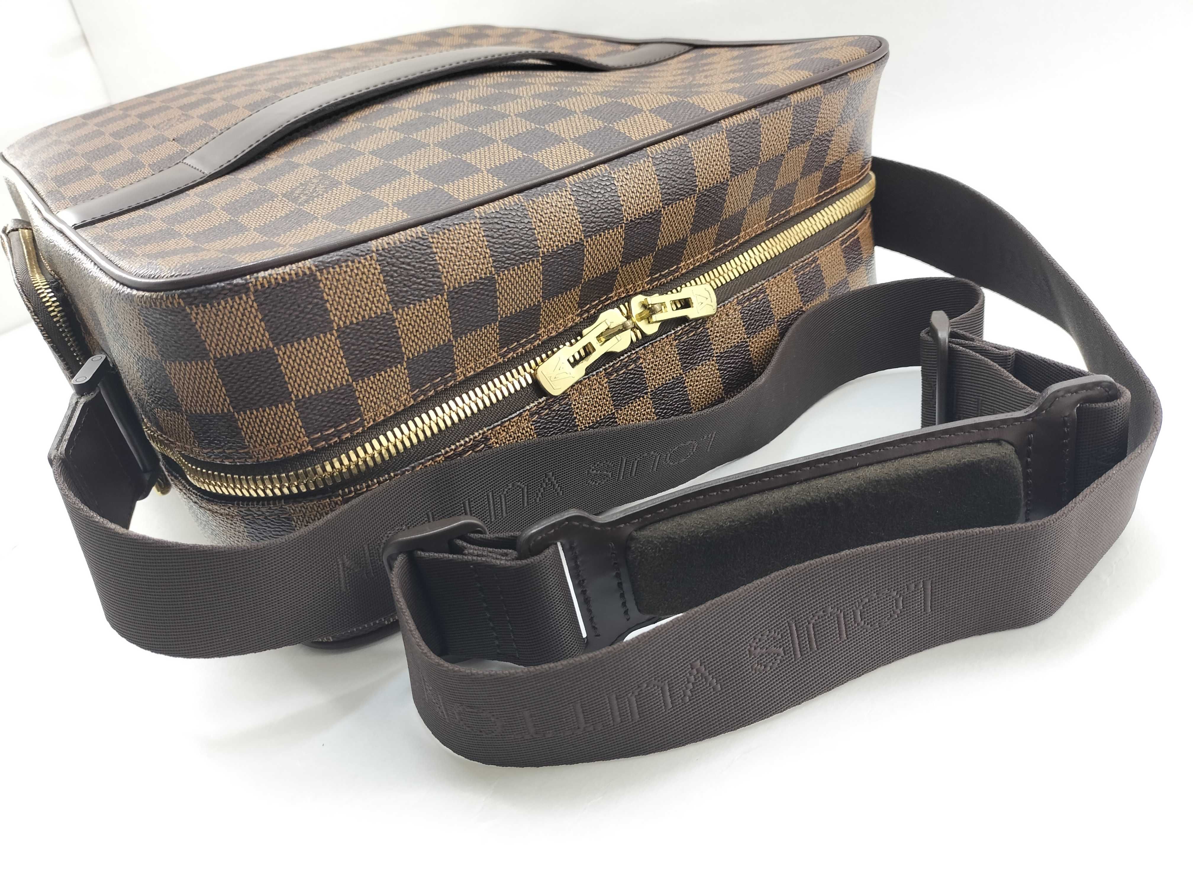 Damier PH- Damier Olaf GM N41440 Brown Messenger Bag Canvas Shoulder Bag — view 9