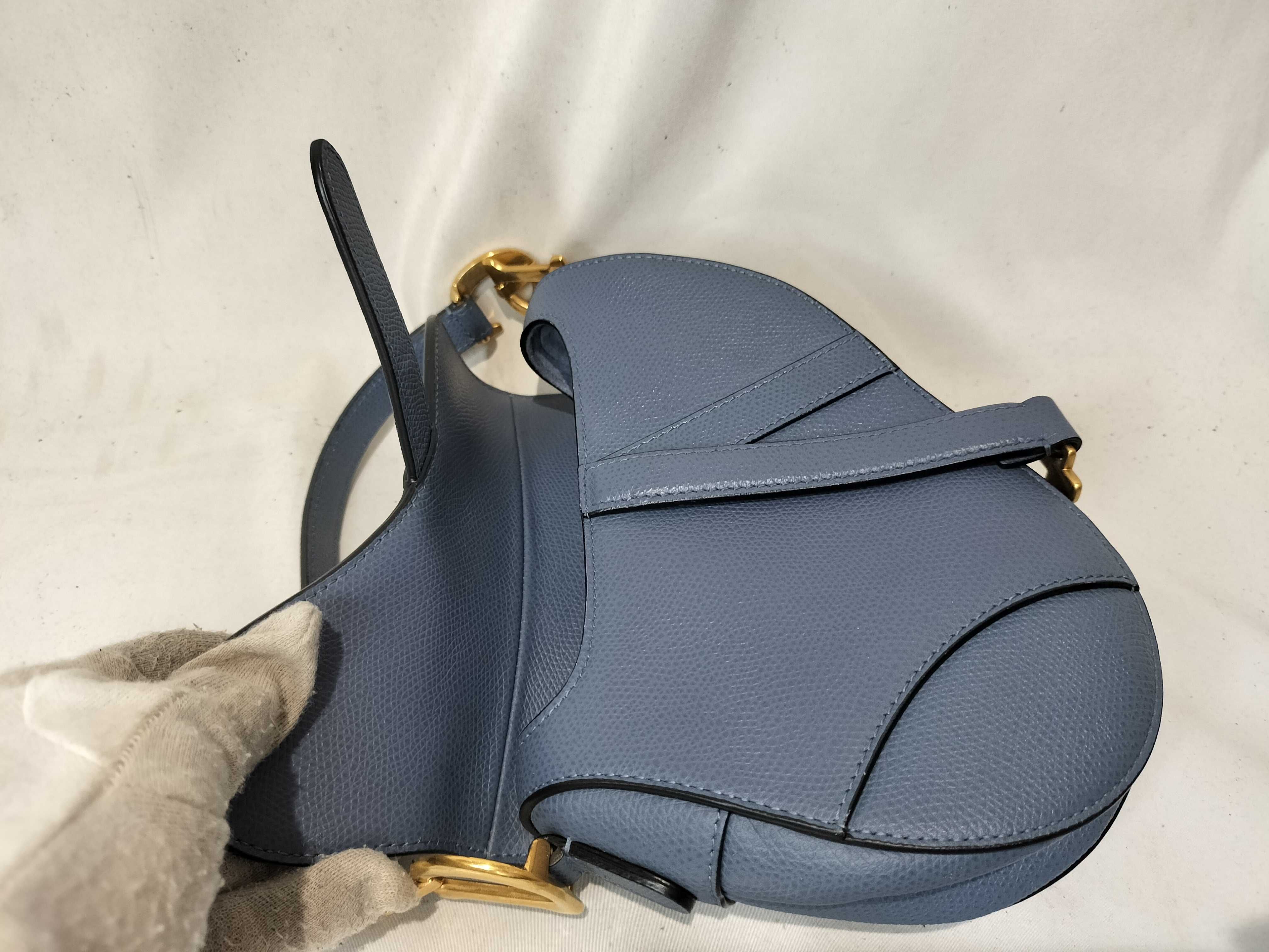 Saddle Handbag, Navy — view 9