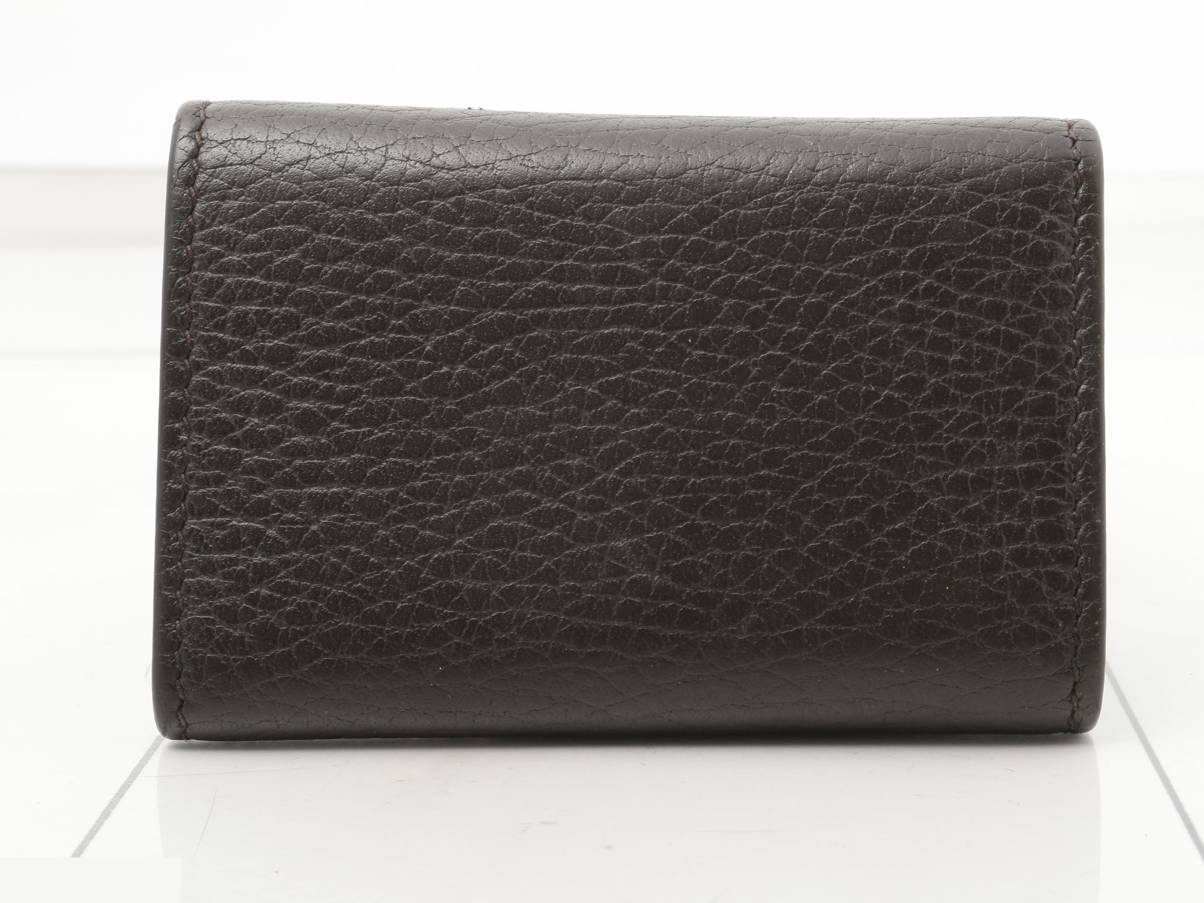 logo key case, leather, 150402/0416 — view 2