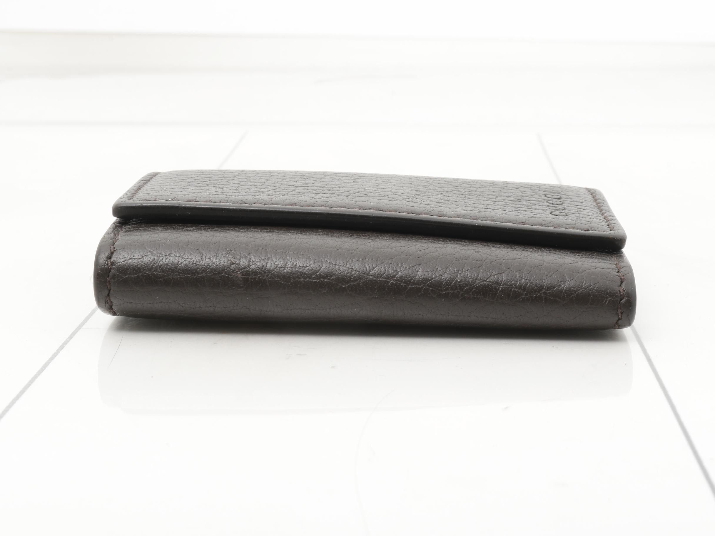 logo key case, leather, 150402/0416 — view 3