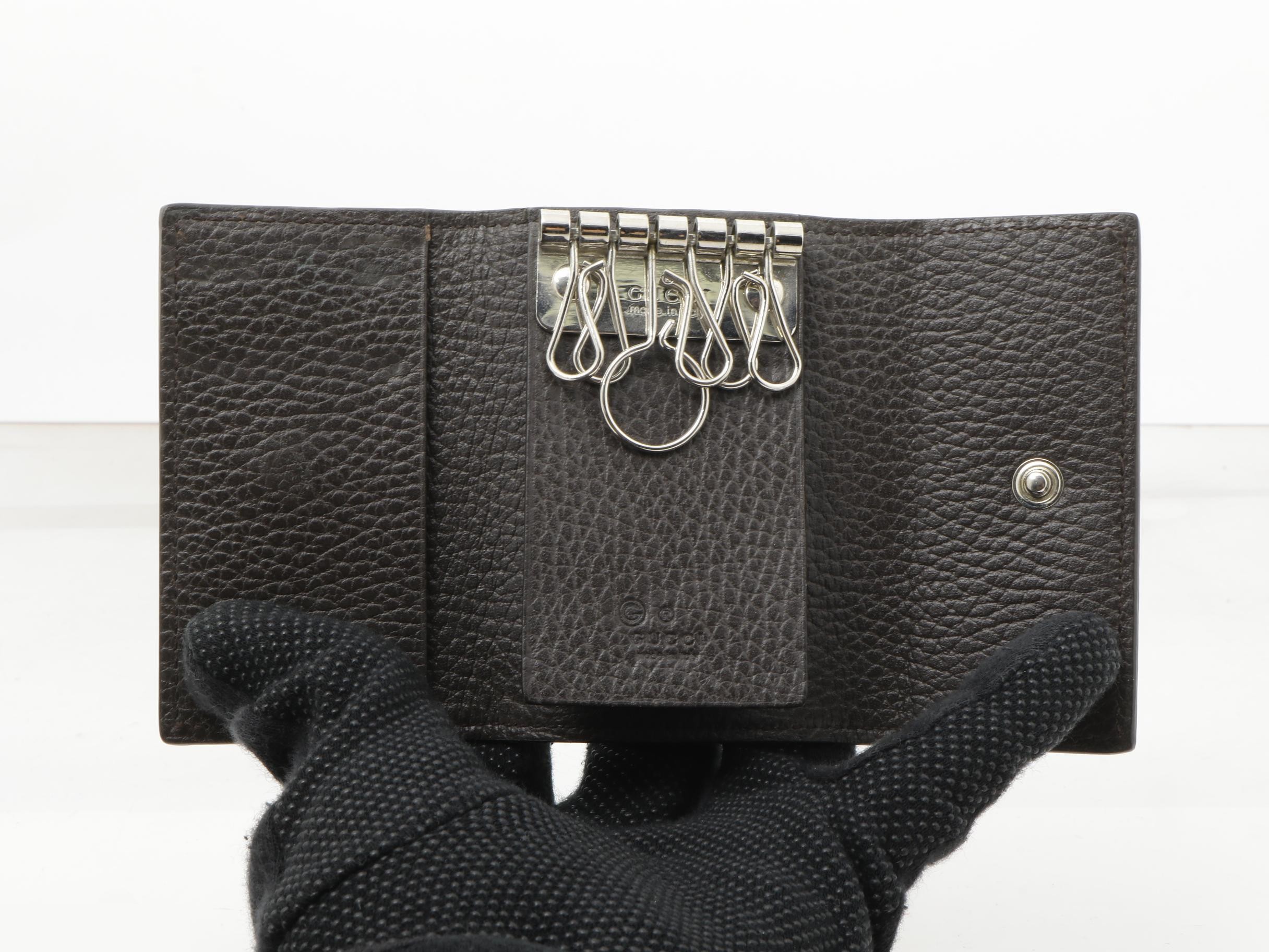 logo key case, leather, 150402/0416 — view 4