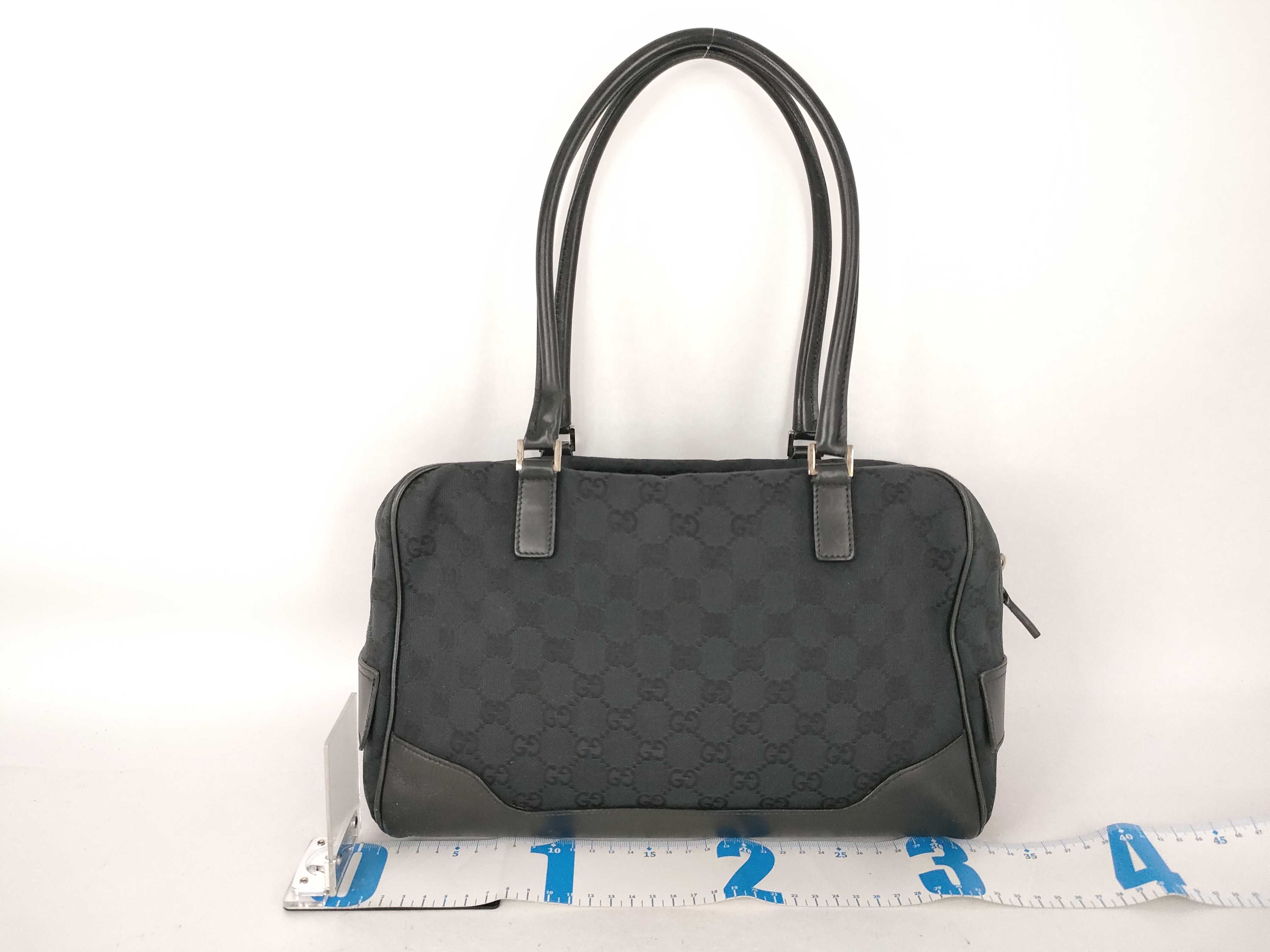 GG Canvas Black Boston Tote Handbag — view 2
