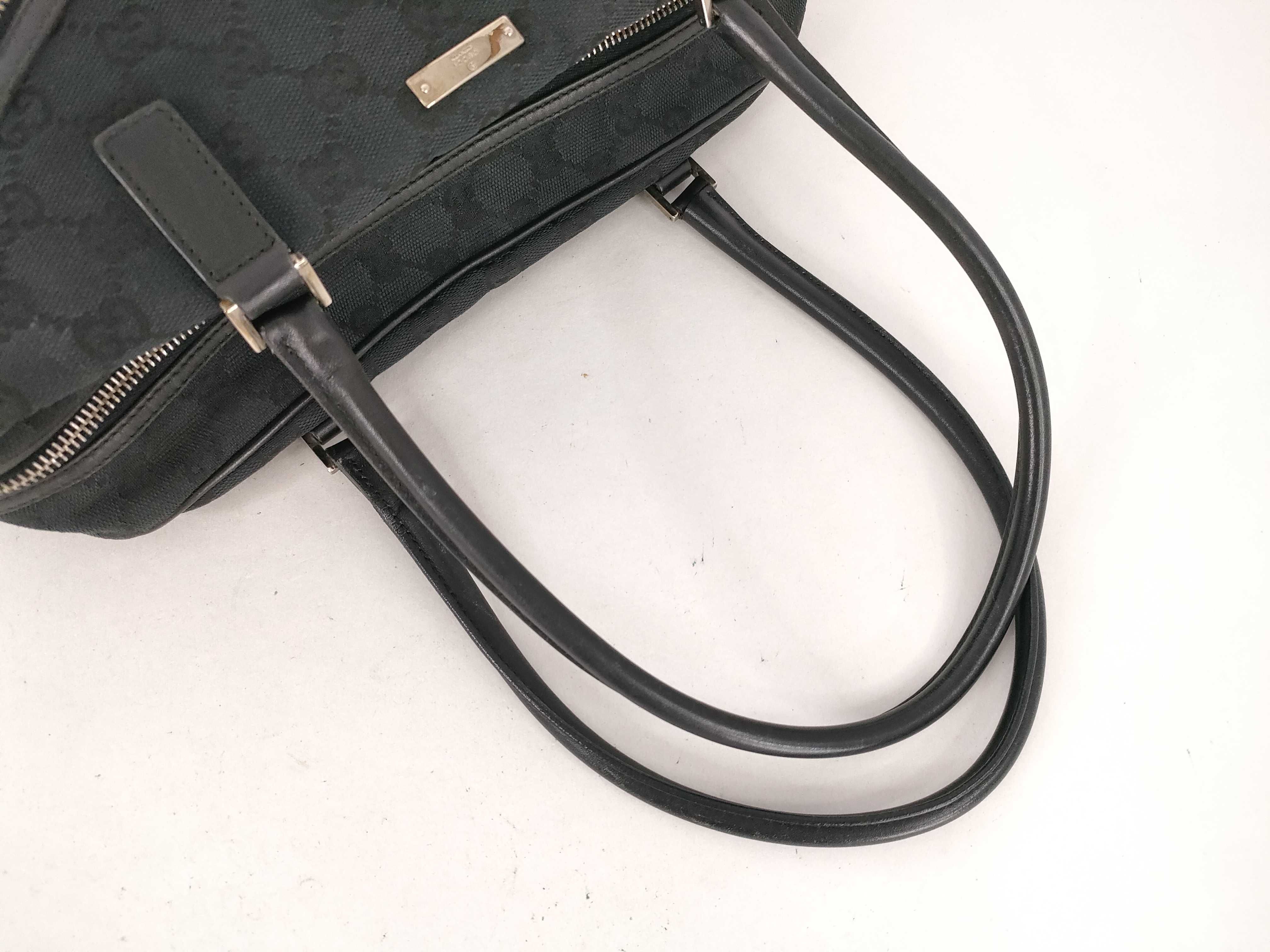 GG Canvas Black Boston Tote Handbag — view 3