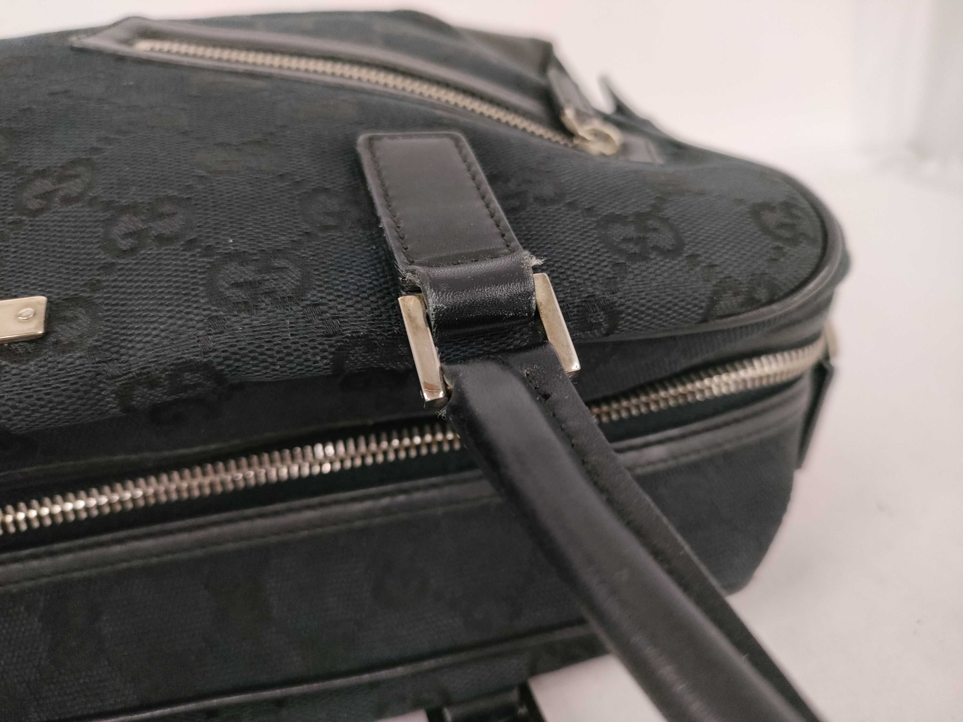 GG Canvas Black Boston Tote Handbag — view 5