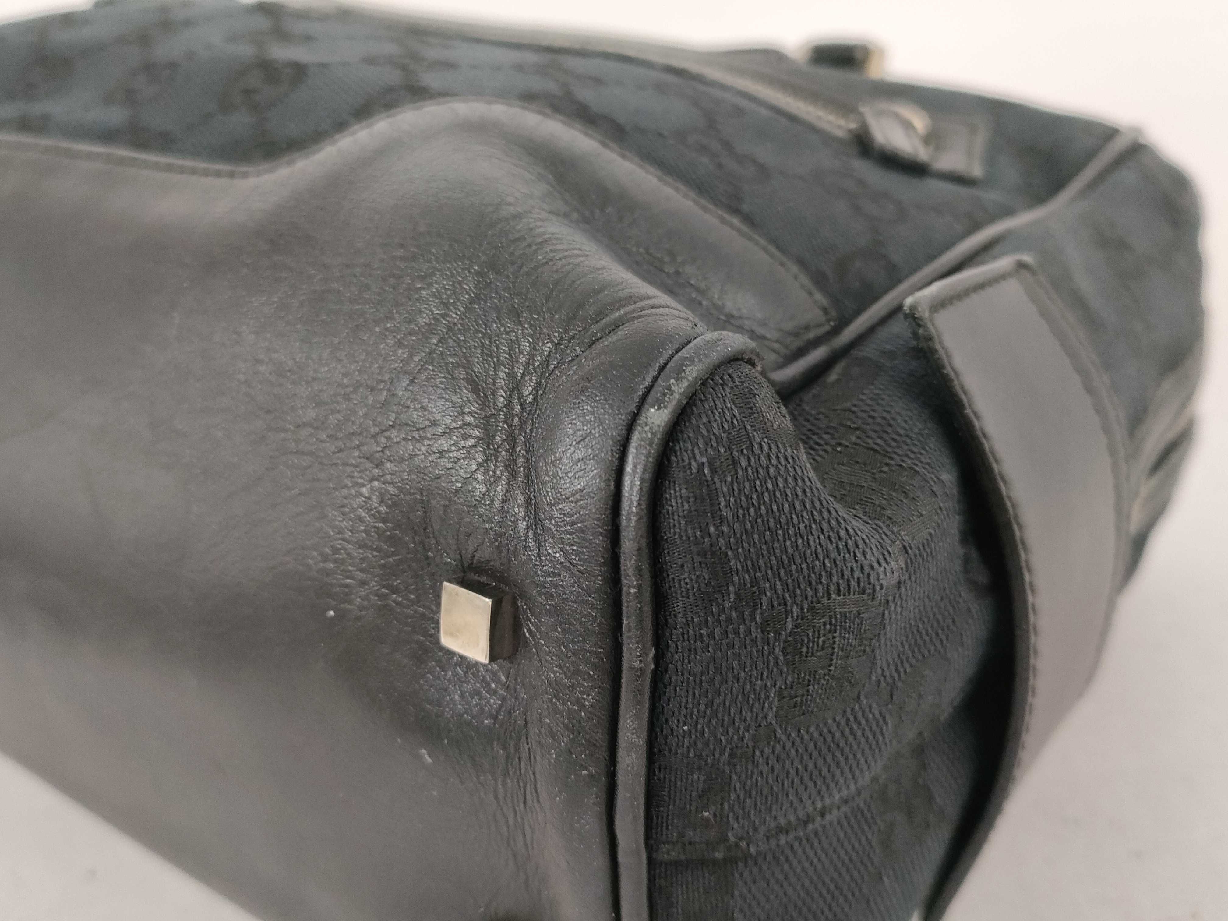 GG Canvas Black Boston Tote Handbag — view 6