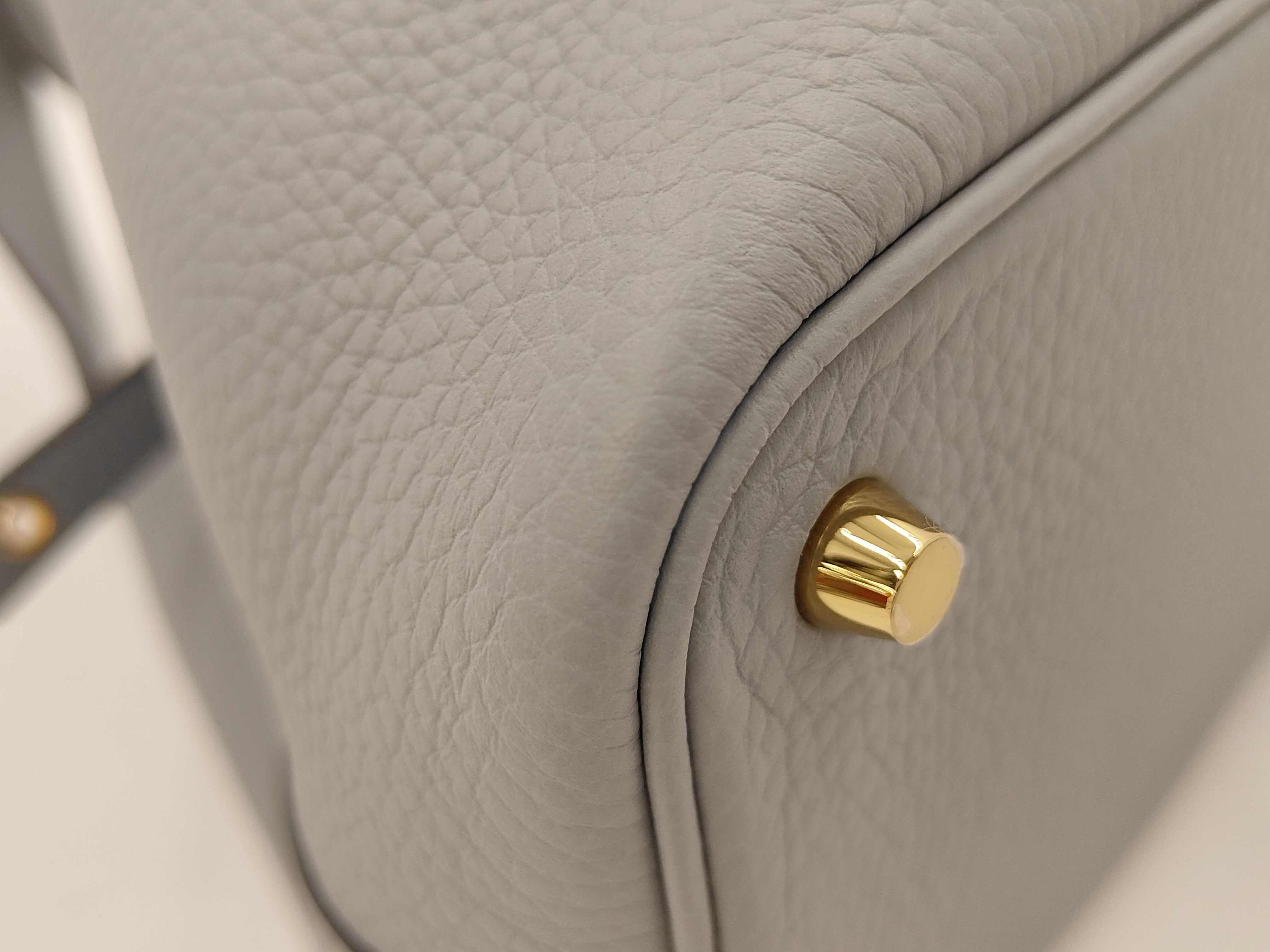 Picotin Lock 18 Gris Pantin Taurillon Clemence Leather Gold Hardware K Stamp Handbag — view 4