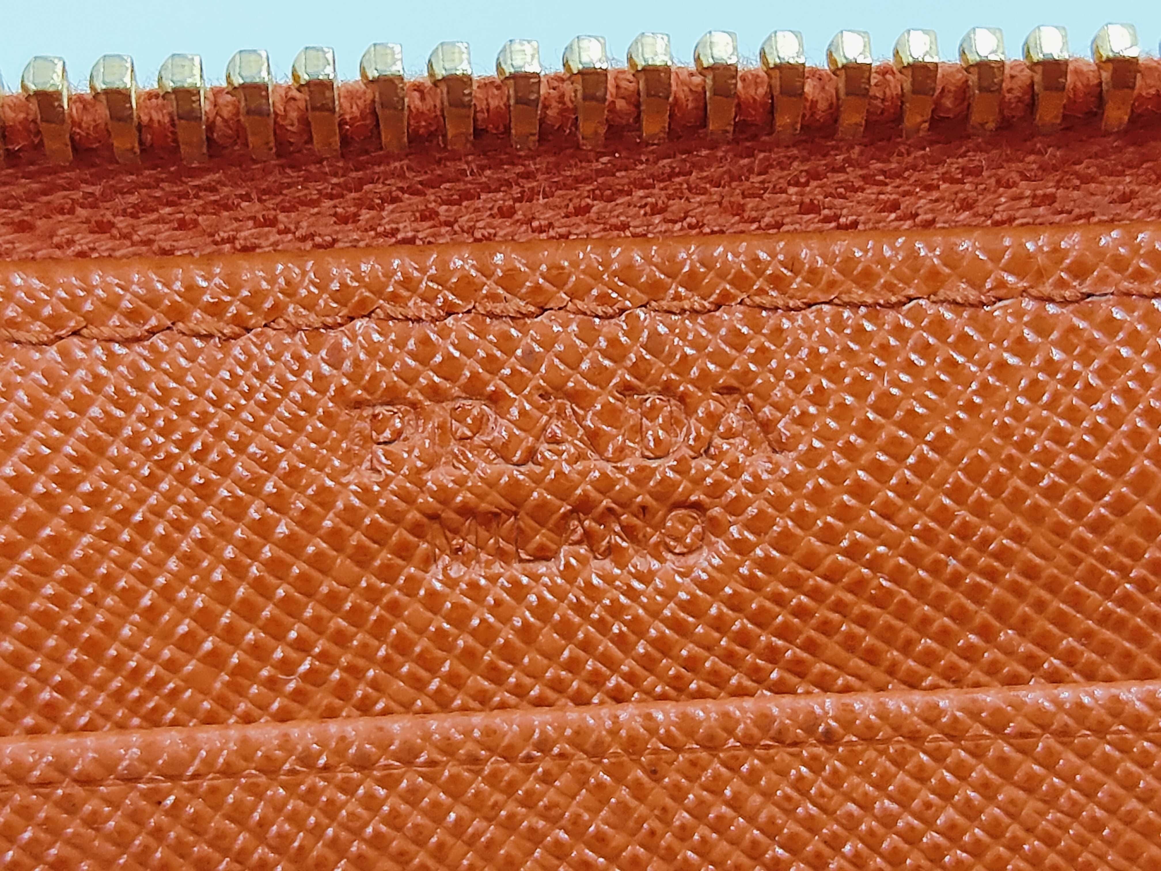 Leather Orange Long Wallet — view 11