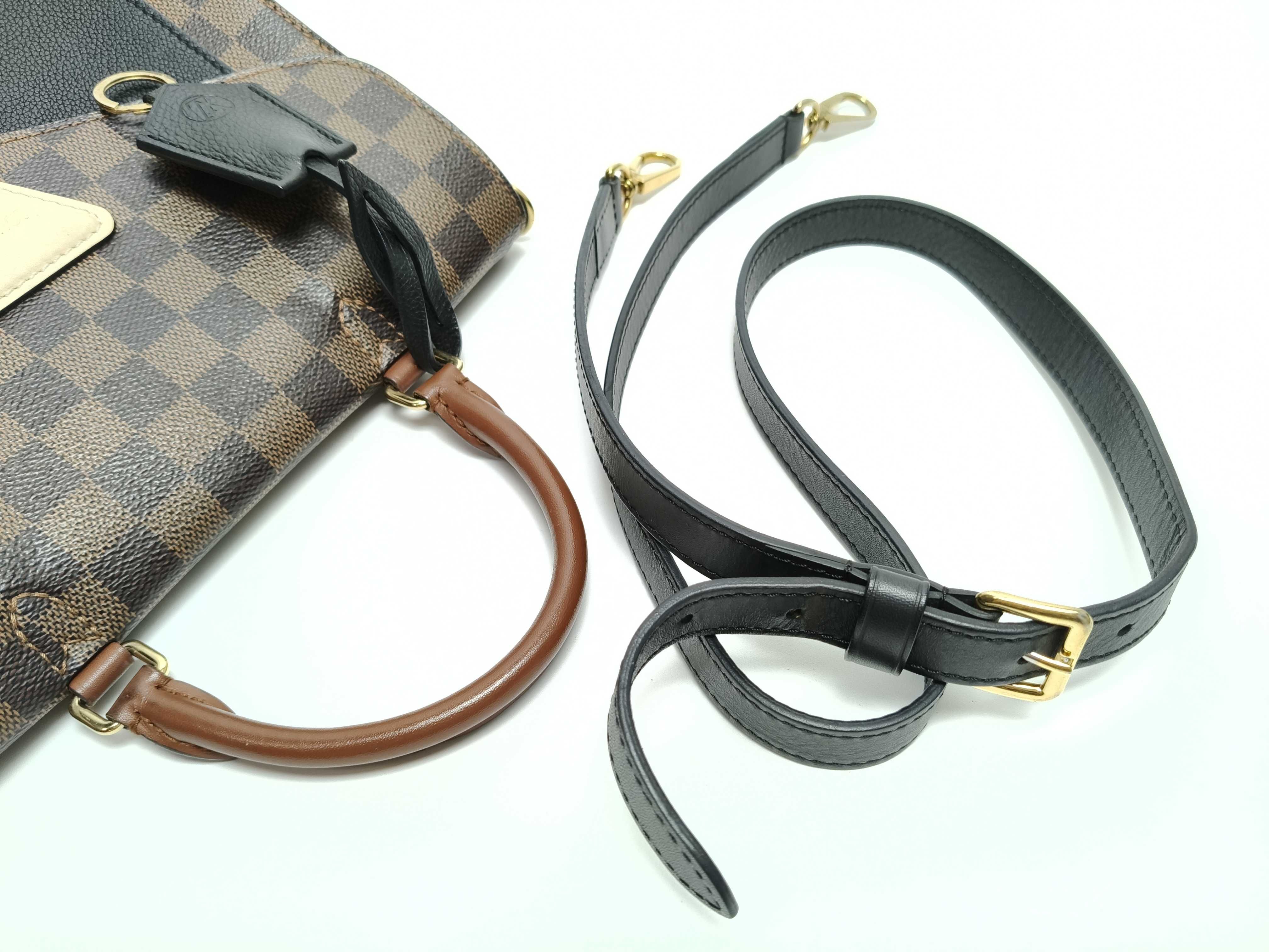 Damier ID - Damier x leather Beaumarchais N40147 Black x pink There was a handbag — view 3