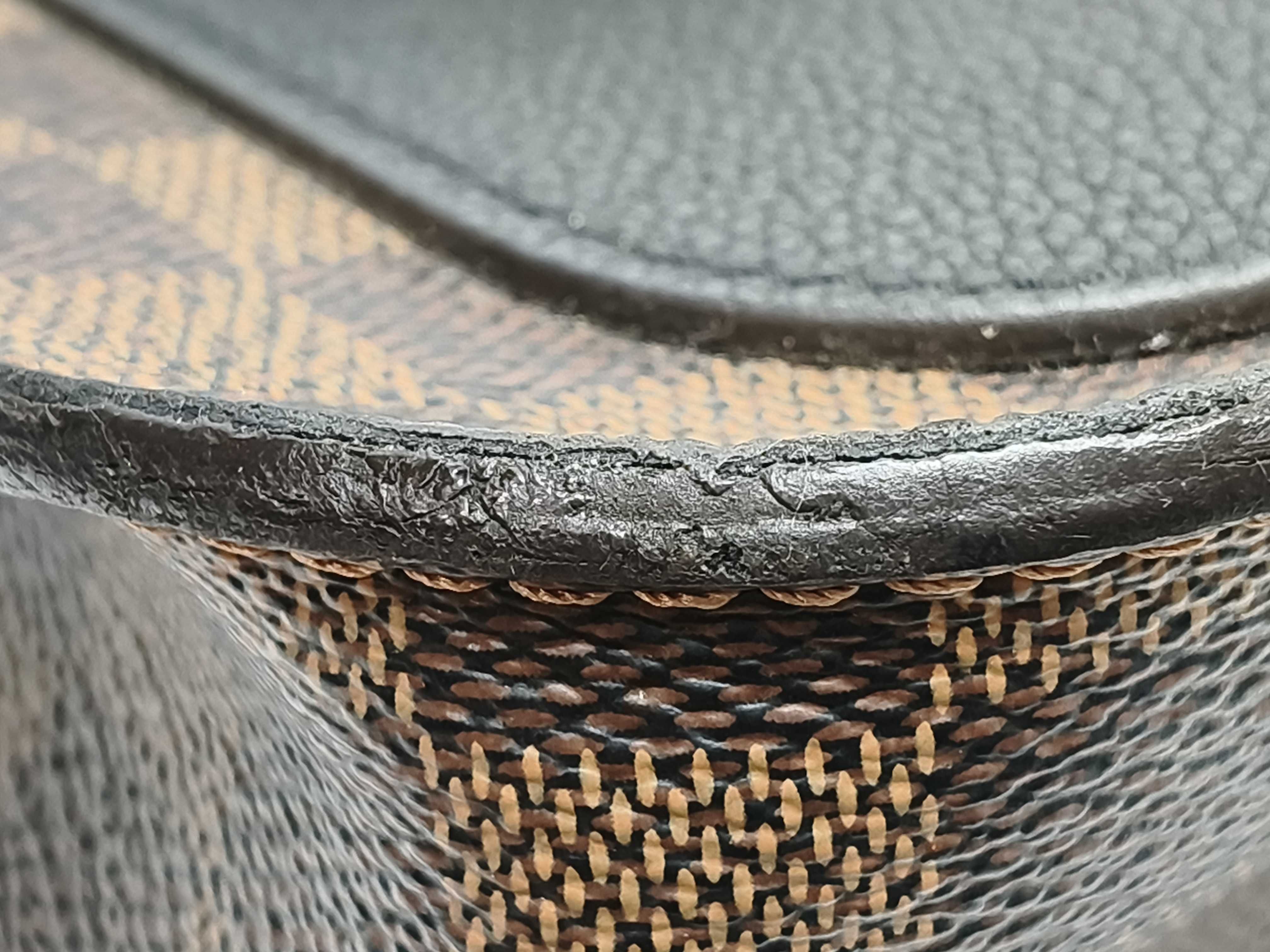 Damier ID - Damier x leather Beaumarchais N40147 Black x pink There was a handbag — view 6
