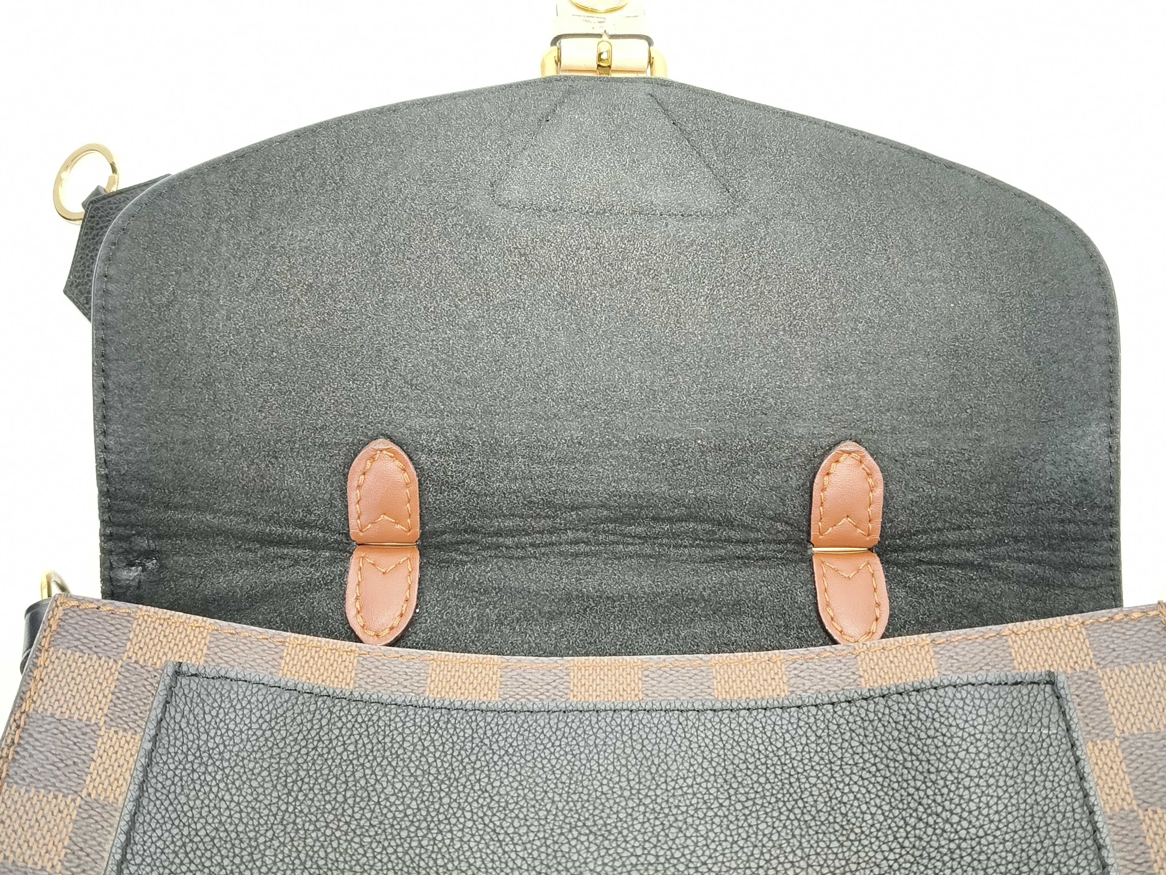Damier ID - Damier x leather Beaumarchais N40147 Black x pink There was a handbag — view 8