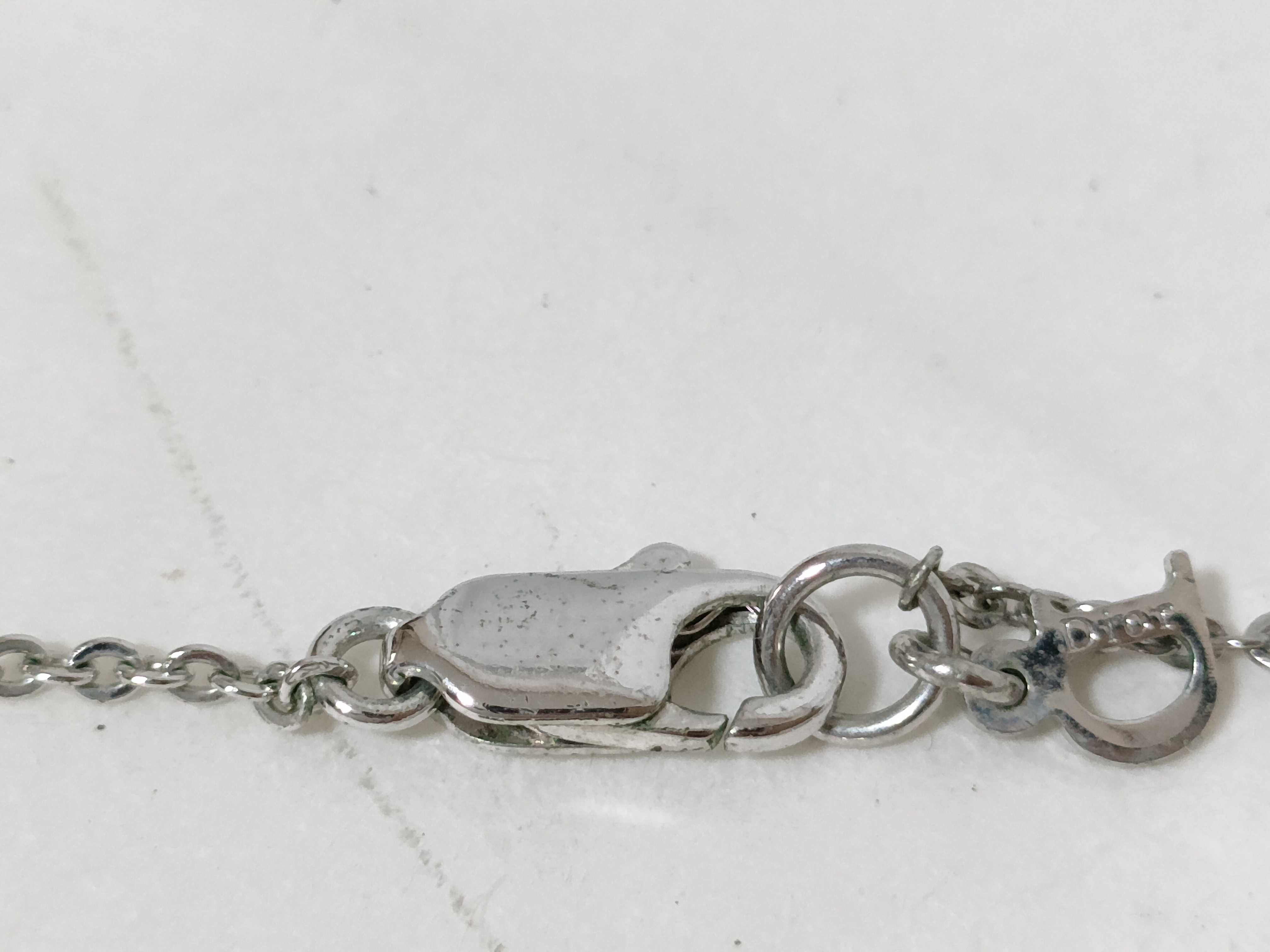 logo necklace with stone — view 3